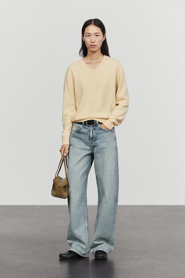 100% cashmere knit sweater — Vanilla 8