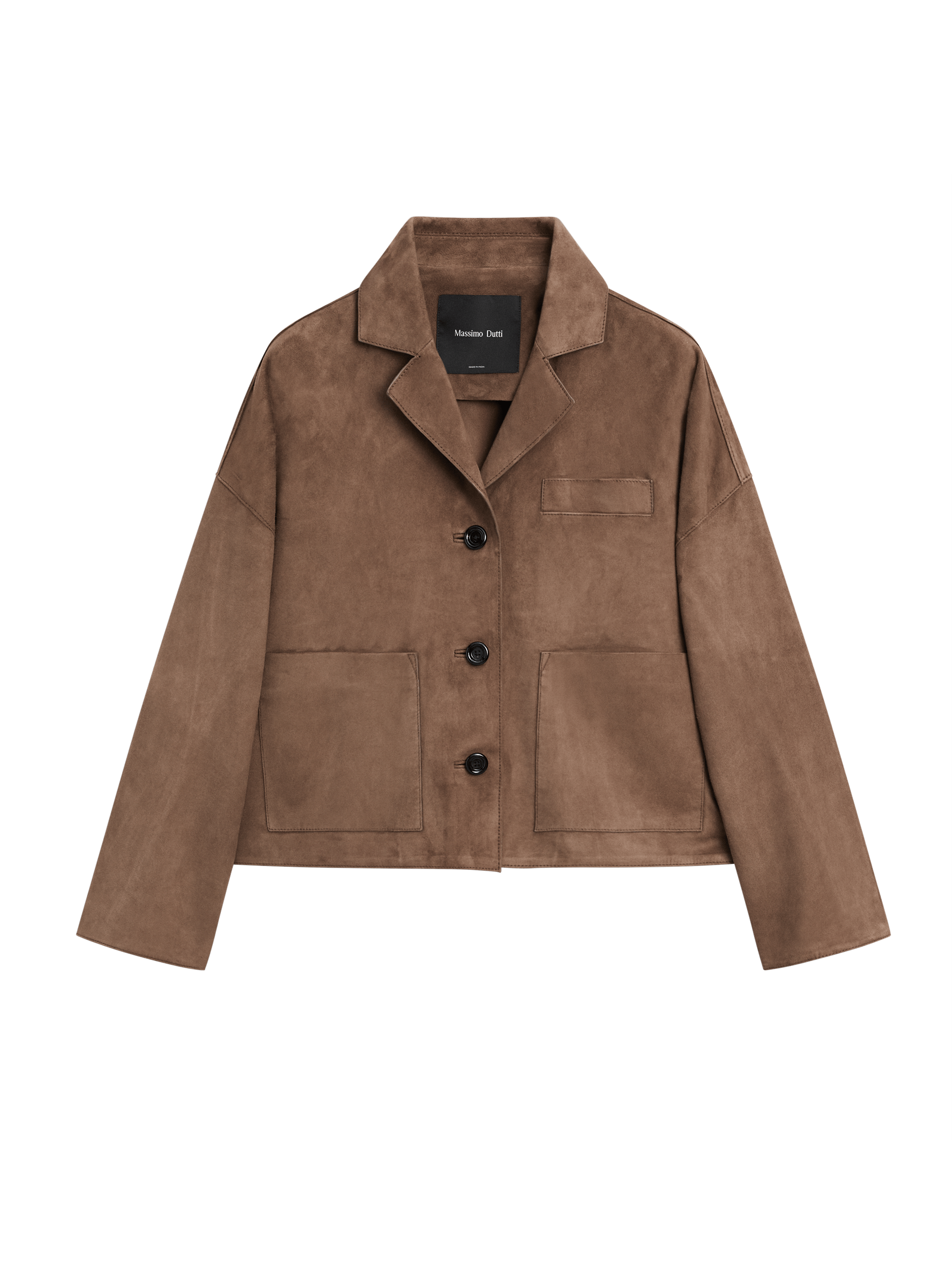 Massimo Dutti Akışkan süet deri ceket görsel 5