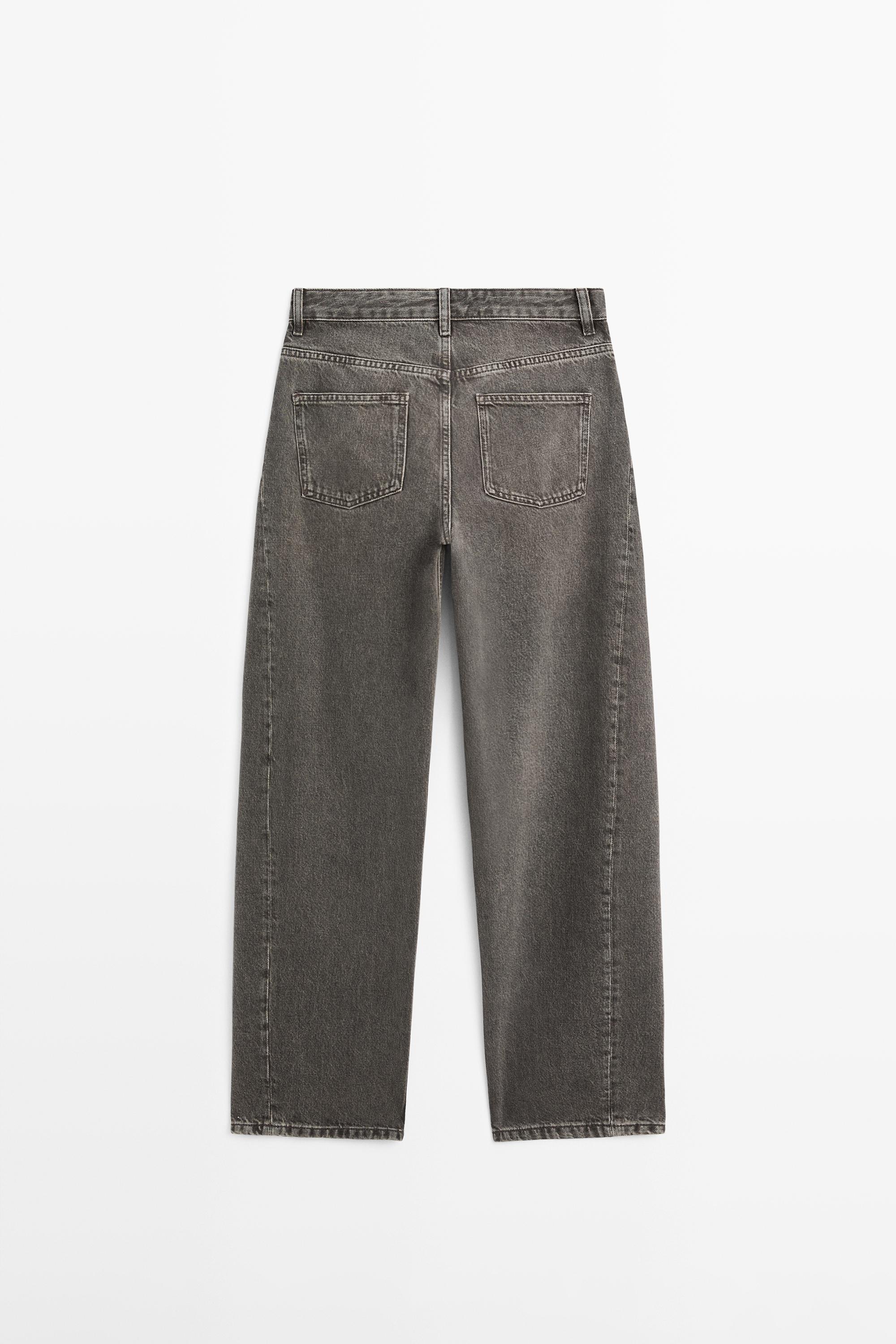 Mid-rise balloon fit jeans — NATURAL GREY