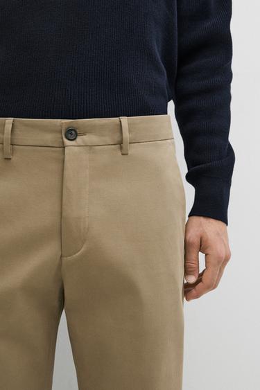Cotton blend slim fit pants — OCHRE 8