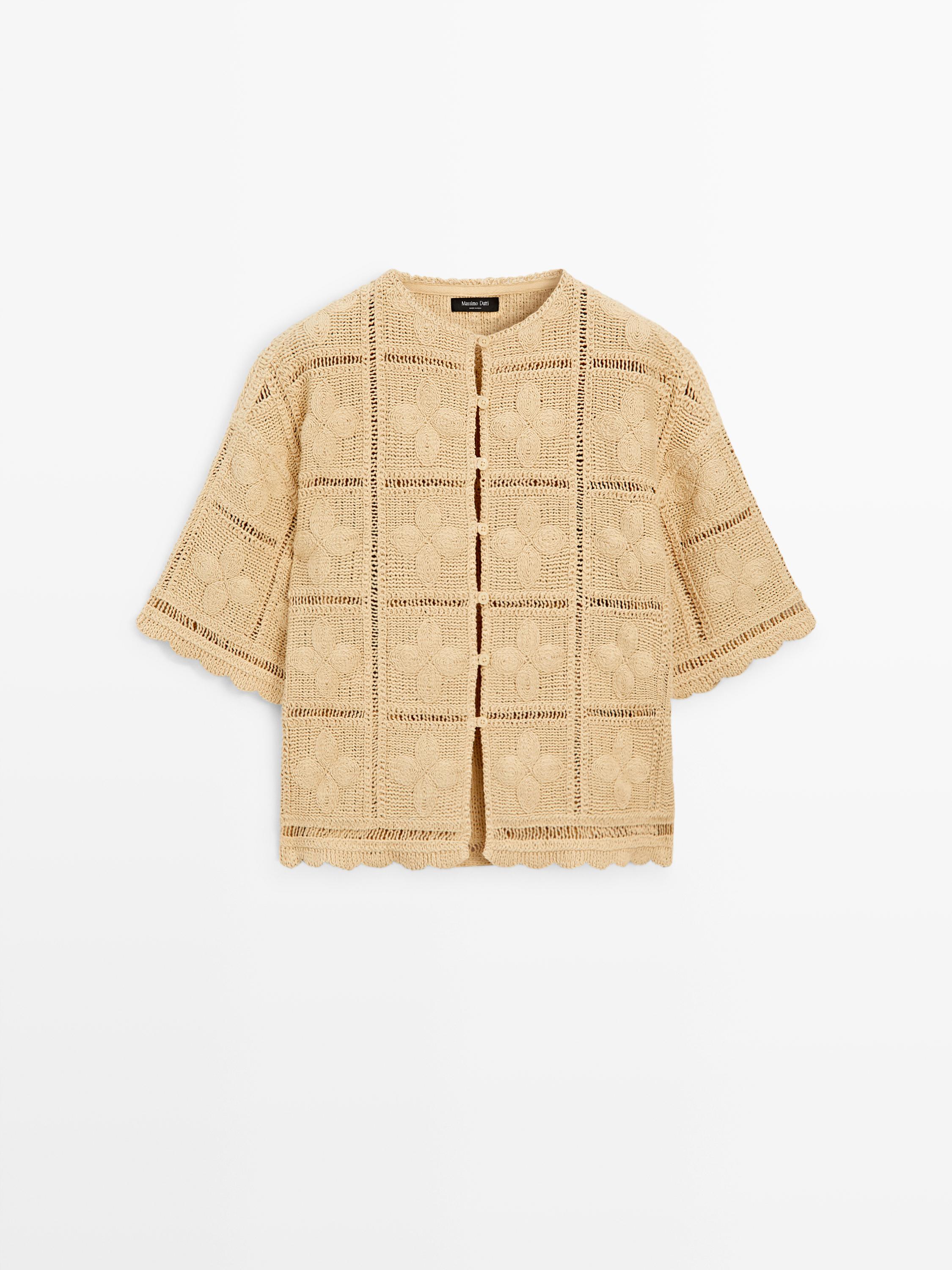 Crochet openwork cardigan