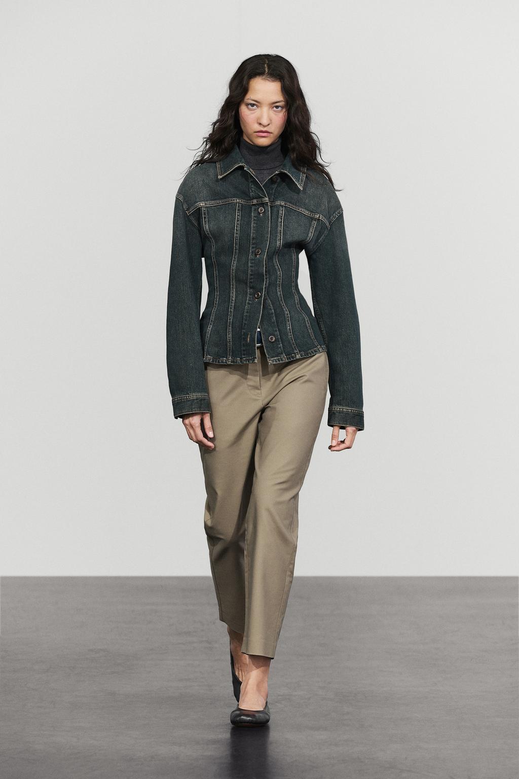 Denim cotton blend overshirt total look