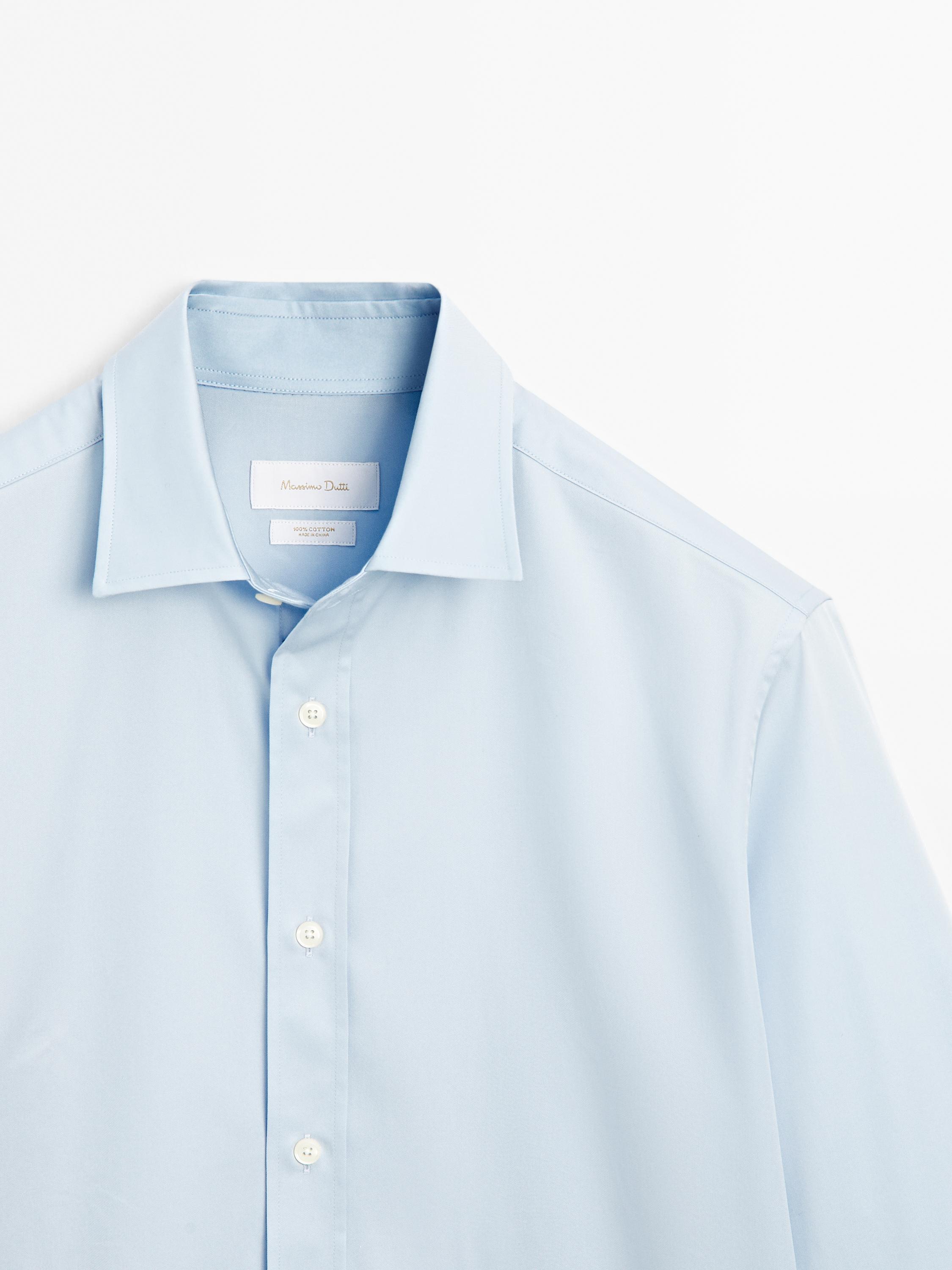 Regular-fit 100% cotton shirt