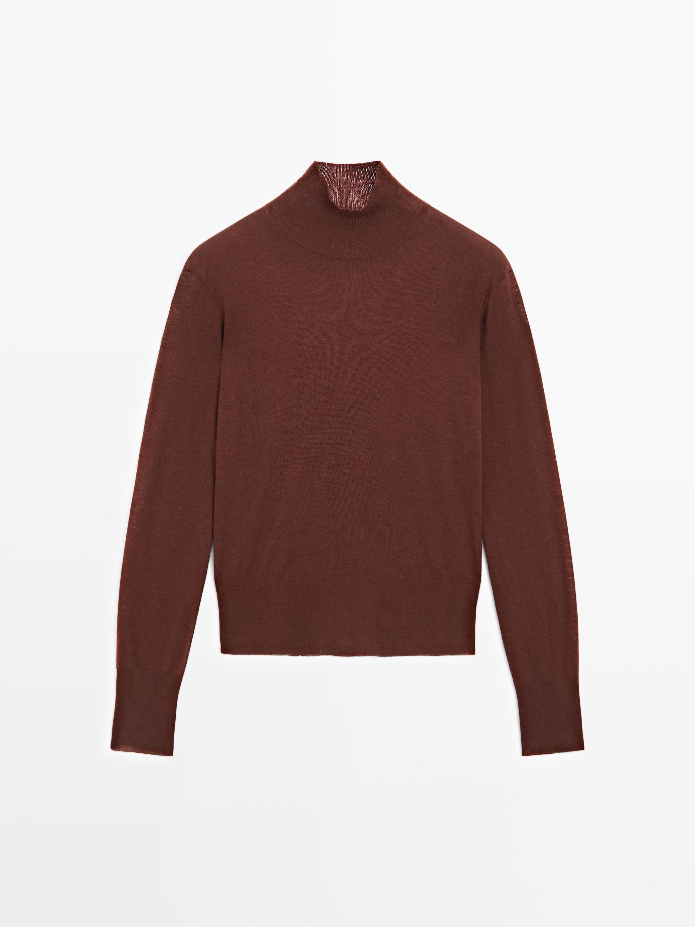 100% wool knit mock turtleneck sweater - STUDIO
