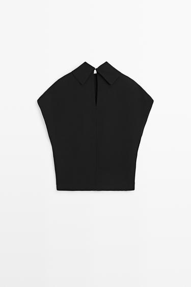 Sleeveless roll neck top — BLACK 6