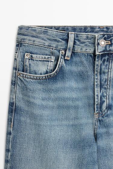 Wide-leg mid-waist jeans — Light Blue 4