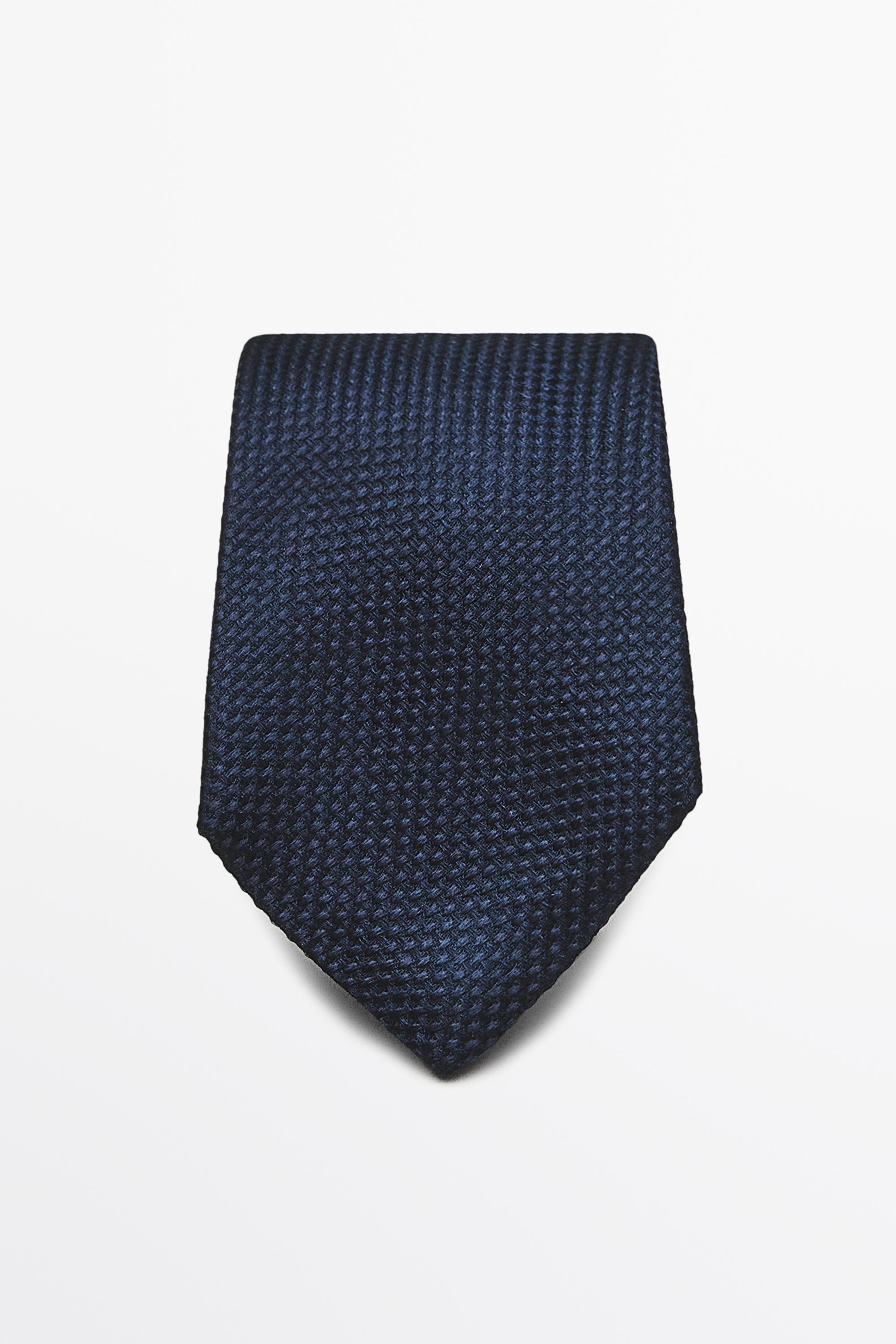100% mulberry silk tie — NAVY BLUE
