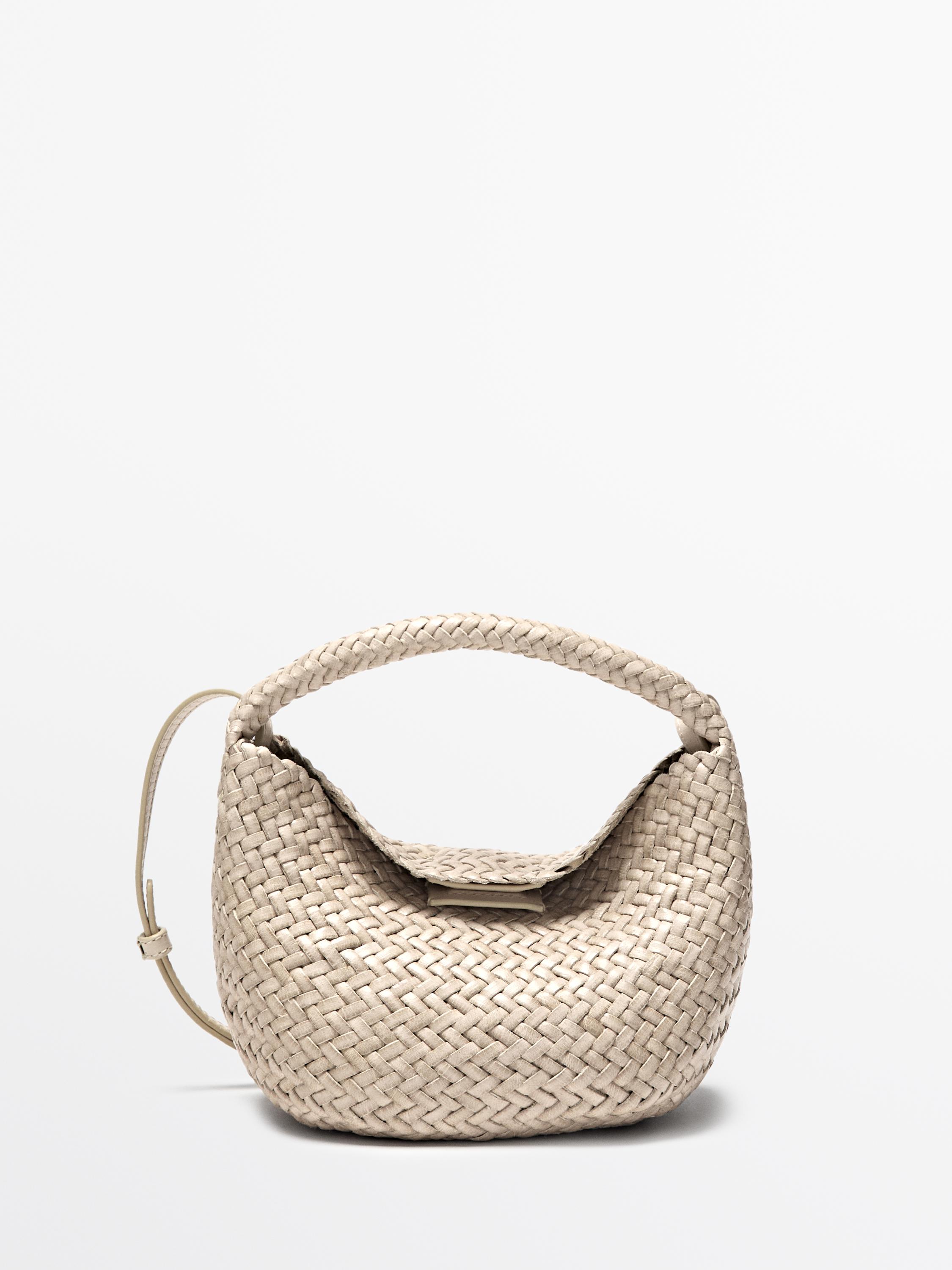 Nappa leather braided mini bag