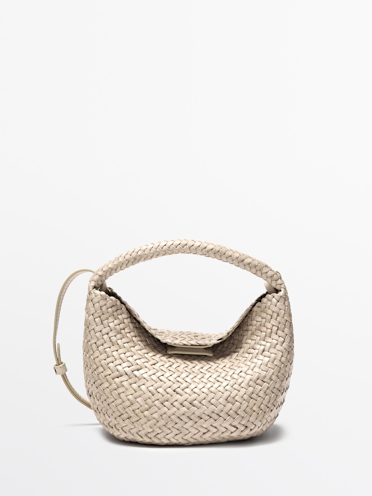 Massimo Dutti Bolso Mini Trenzado Piel Napa