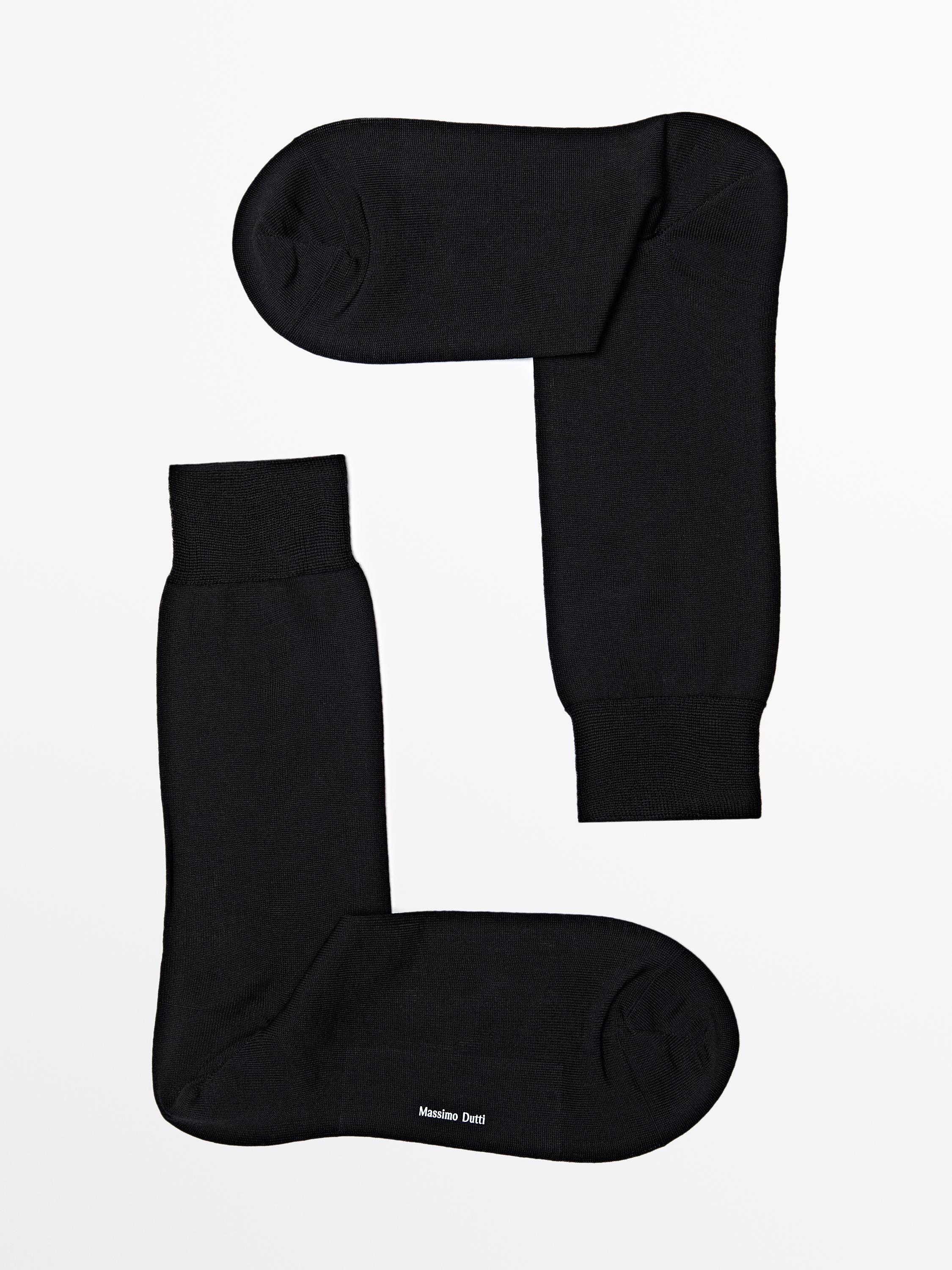 Plain smart socks — BLACK