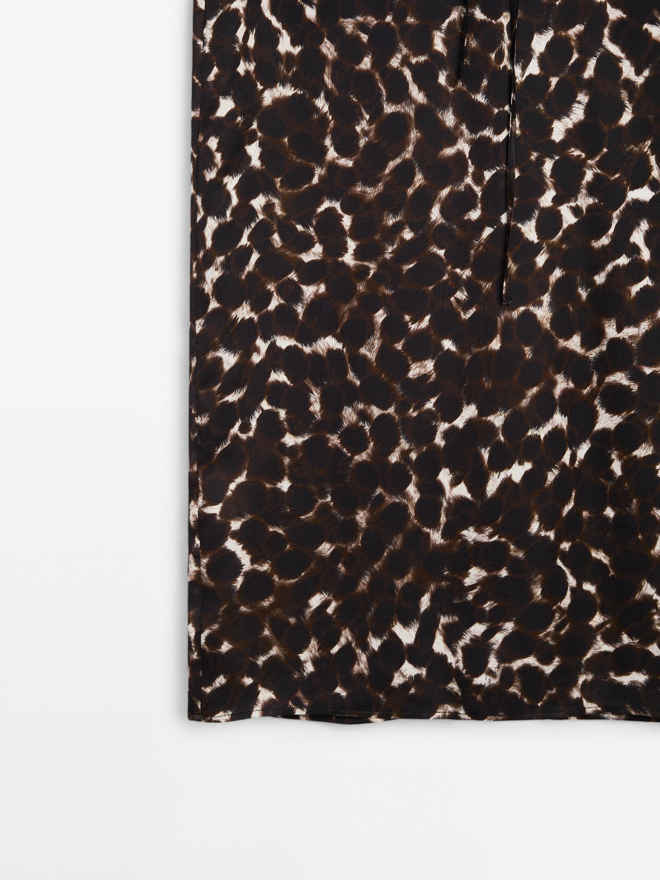 Falda midi animal print conjunto