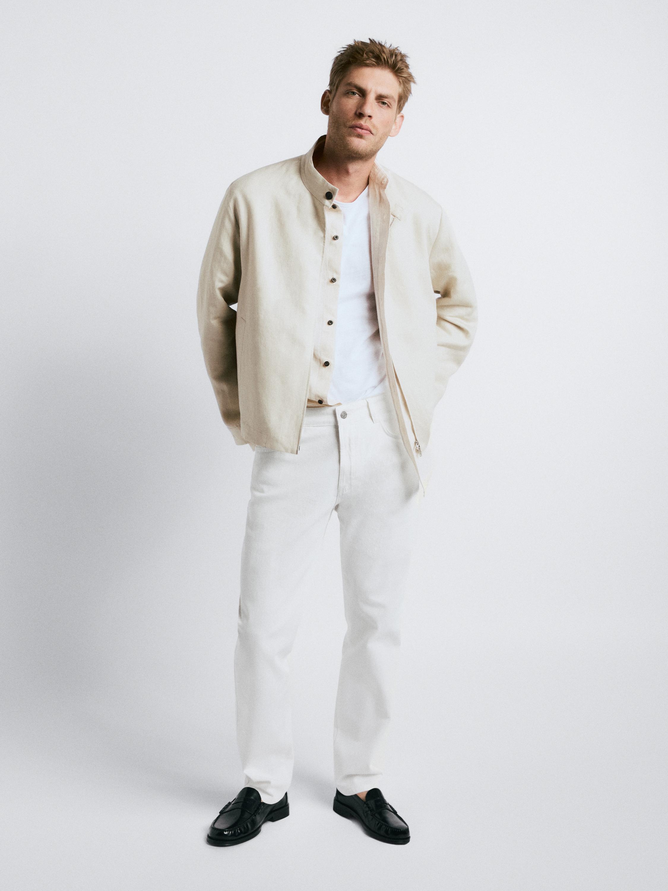 Slim fit denim trousers