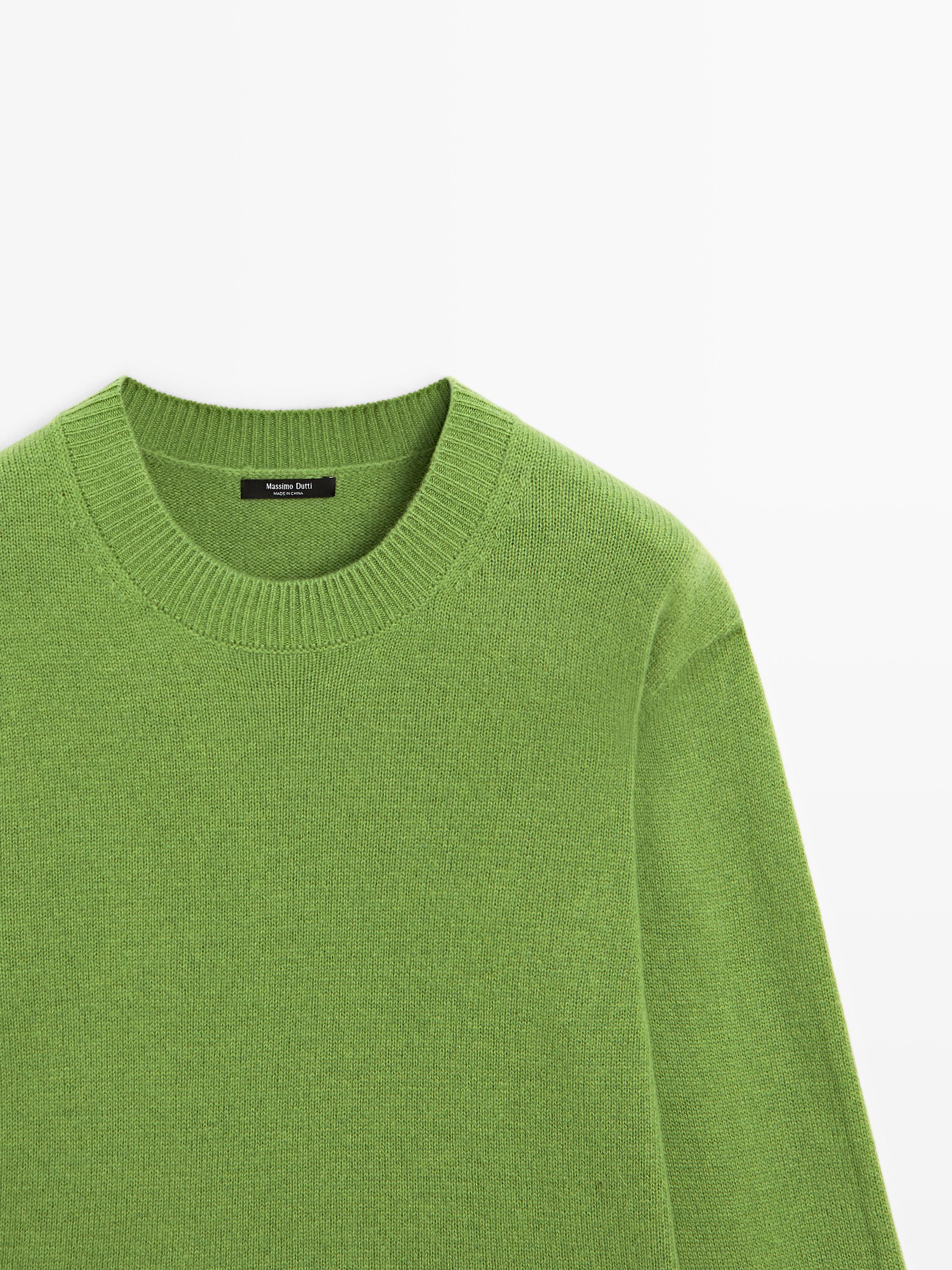 Sweter z mieszanki wełny z okrągłym dekoltem