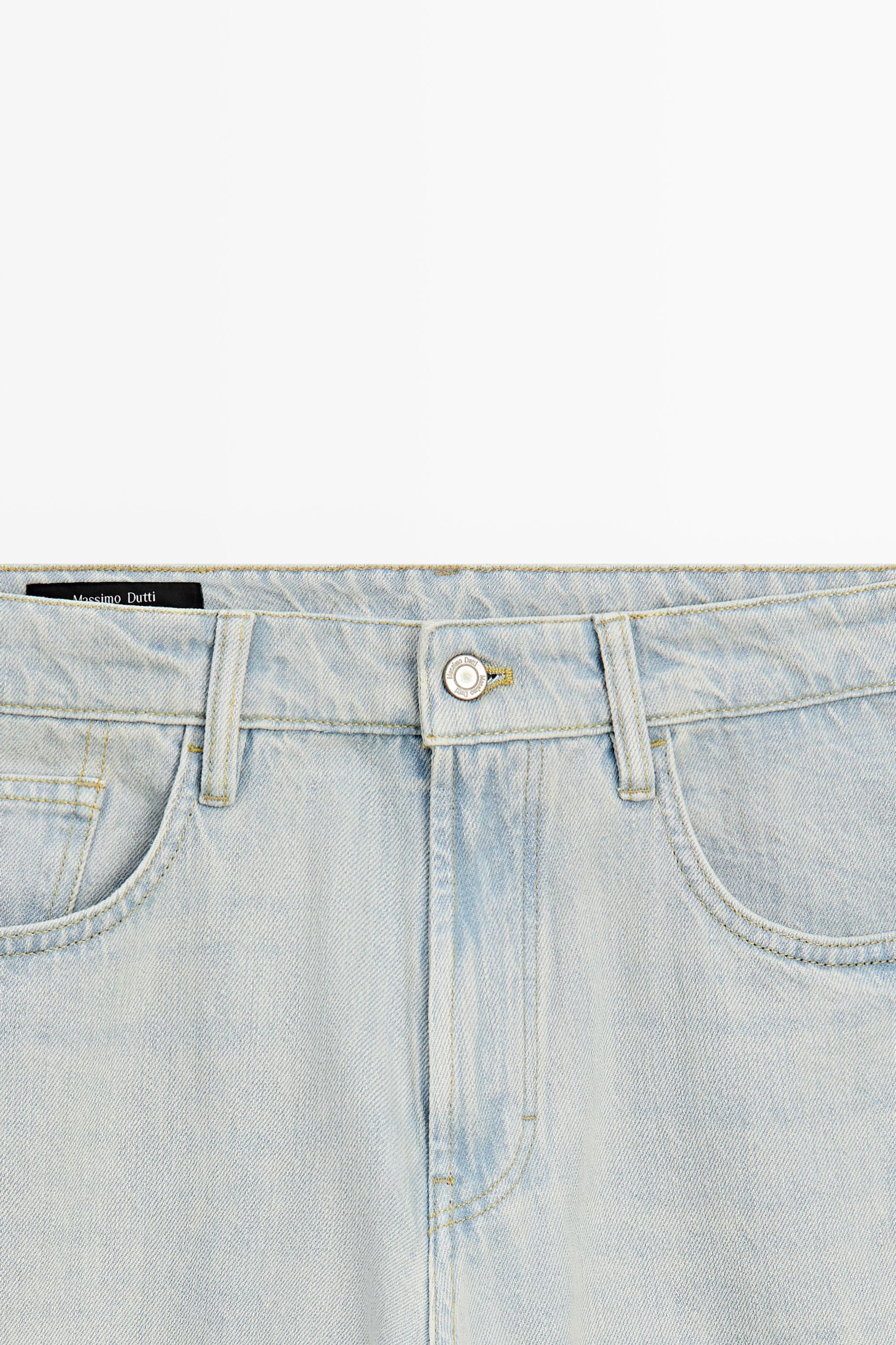 Slim fit cropped jeans — DARK BLUE