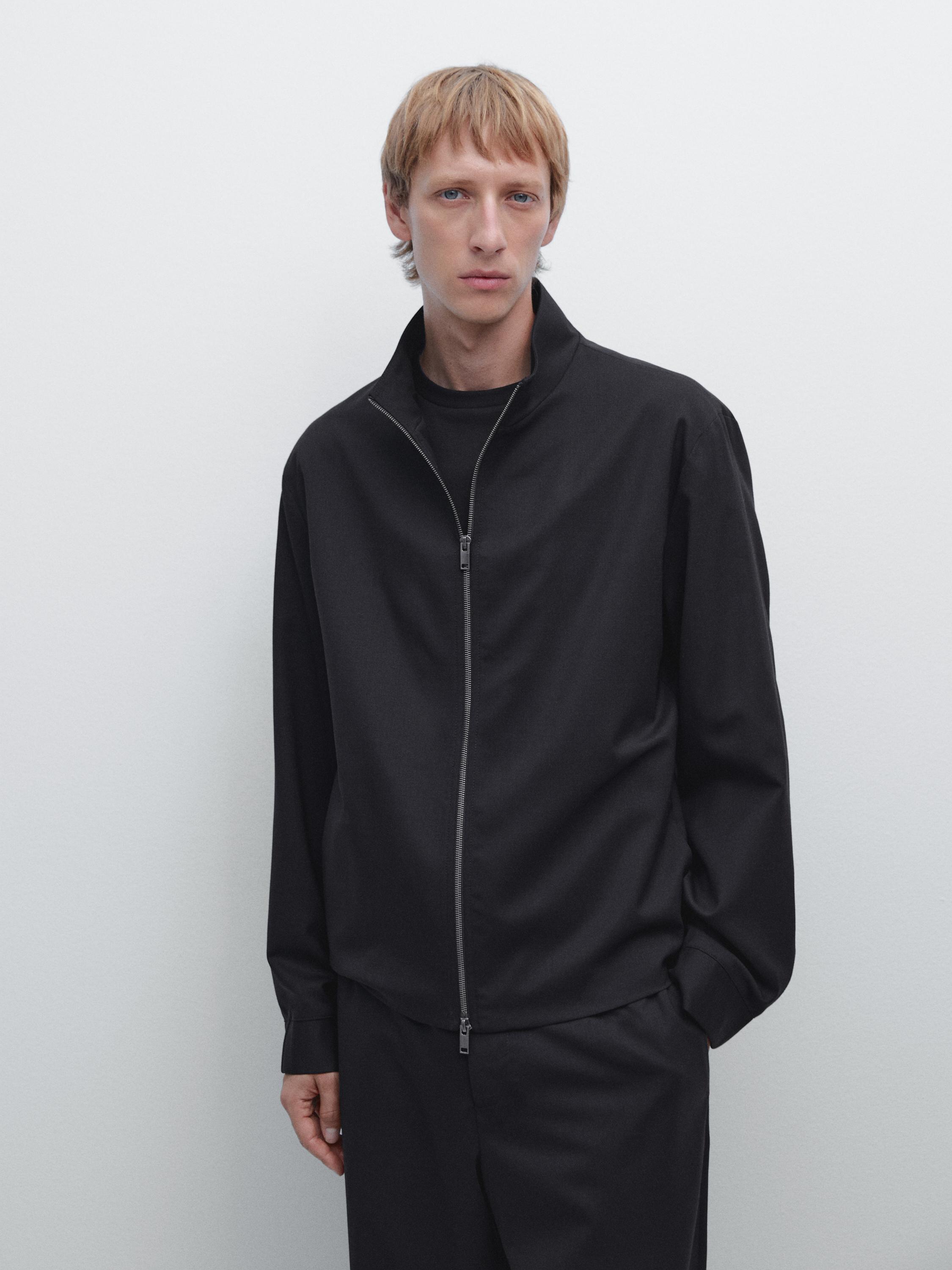 Double wool blend jacket