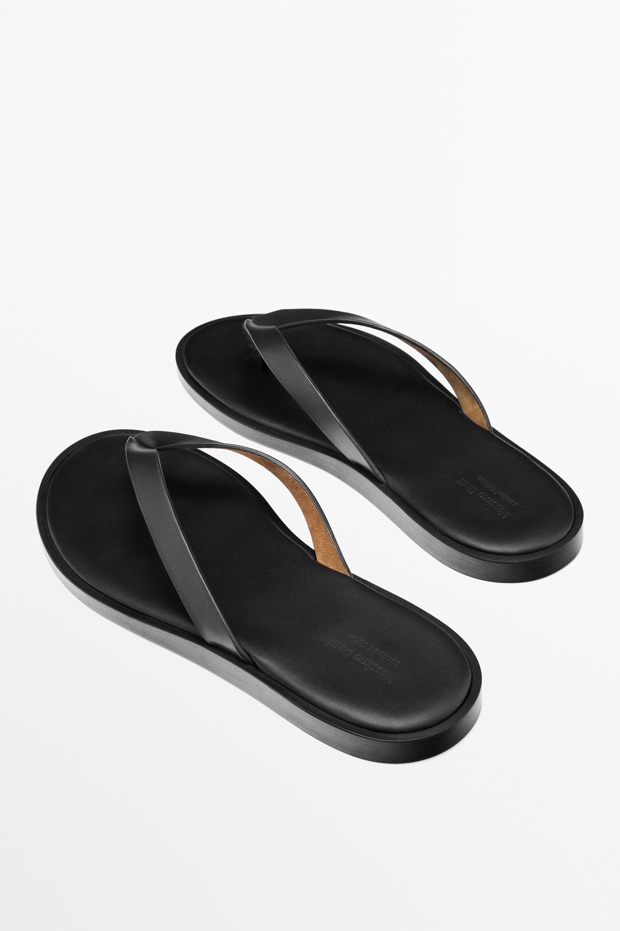 Nappa sandals with toe divider - Limited Edition — BLACK