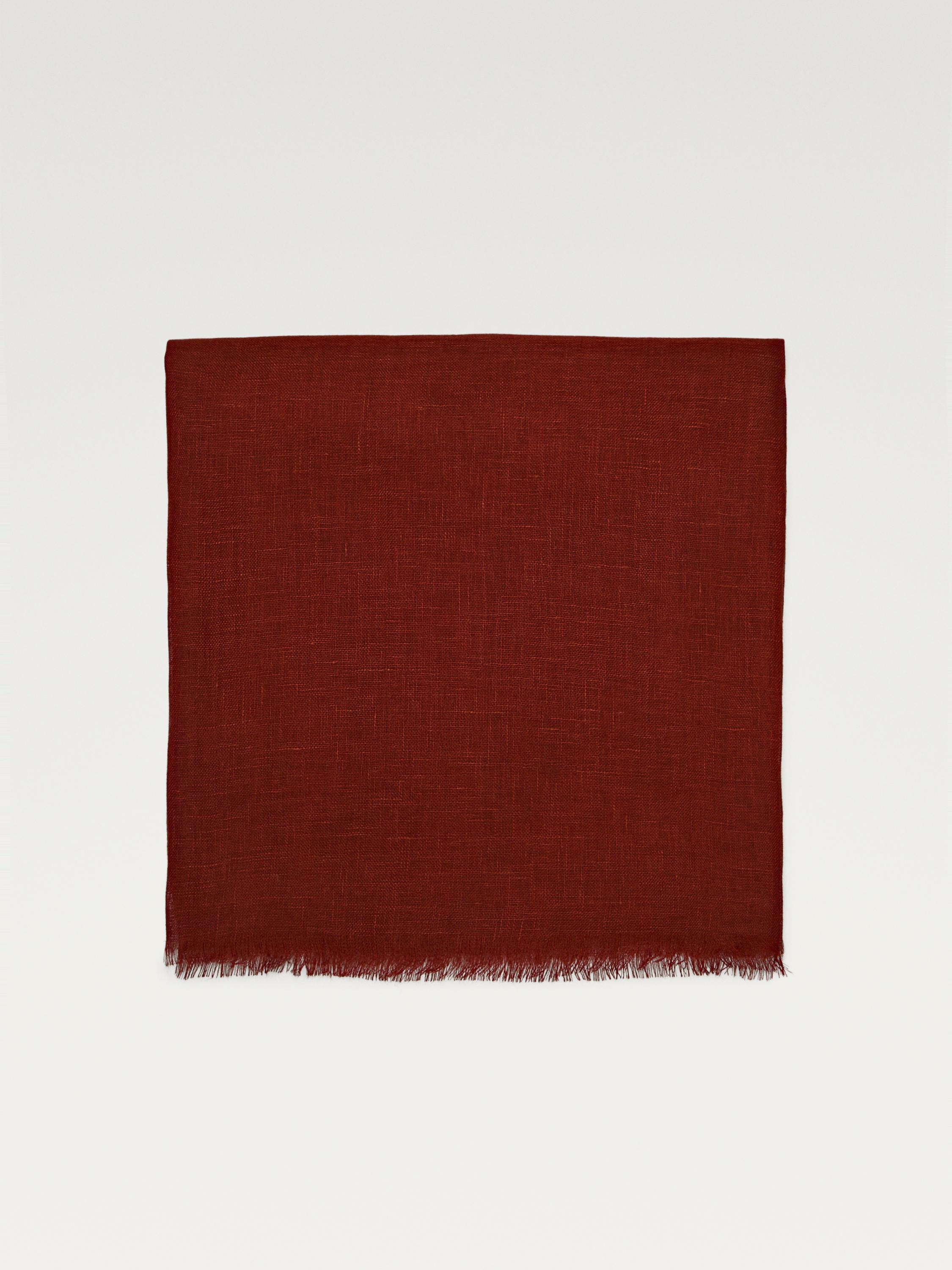 Plain 100% linen scarf