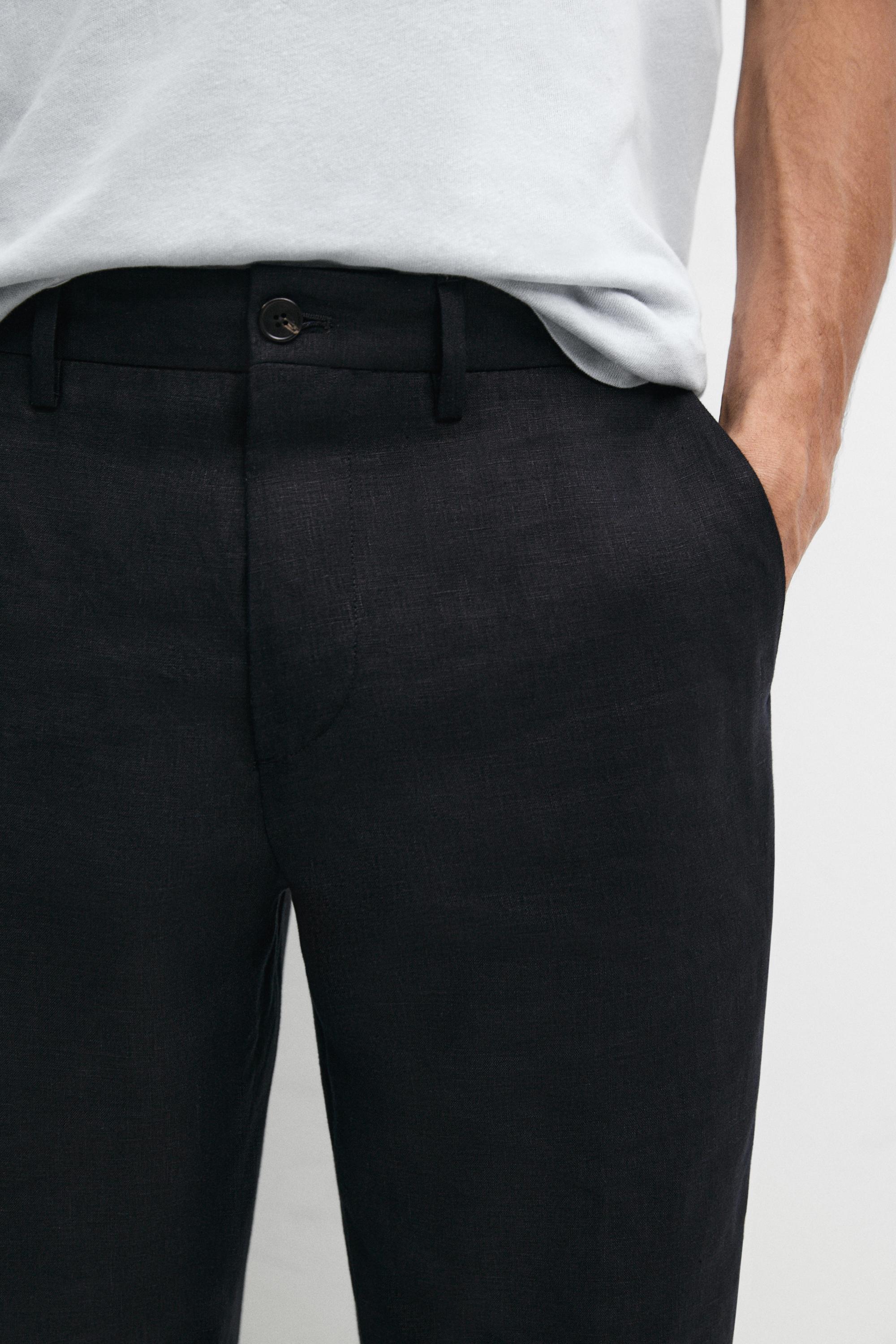 Linen suit trousers — DEEP BLUE