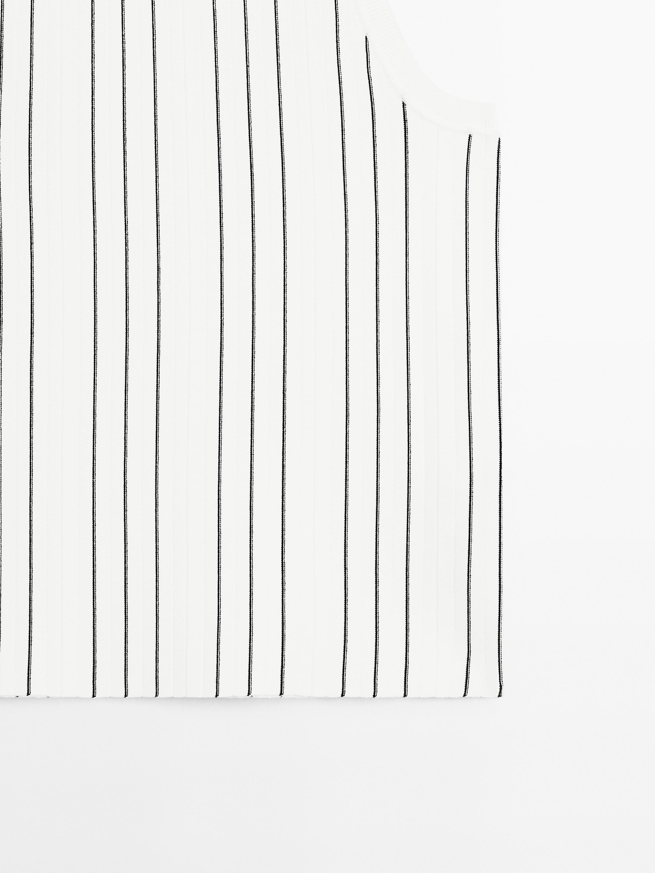 Knit top with striped detail