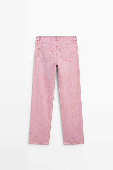 Low-rise straight-leg jeans — PINK 6