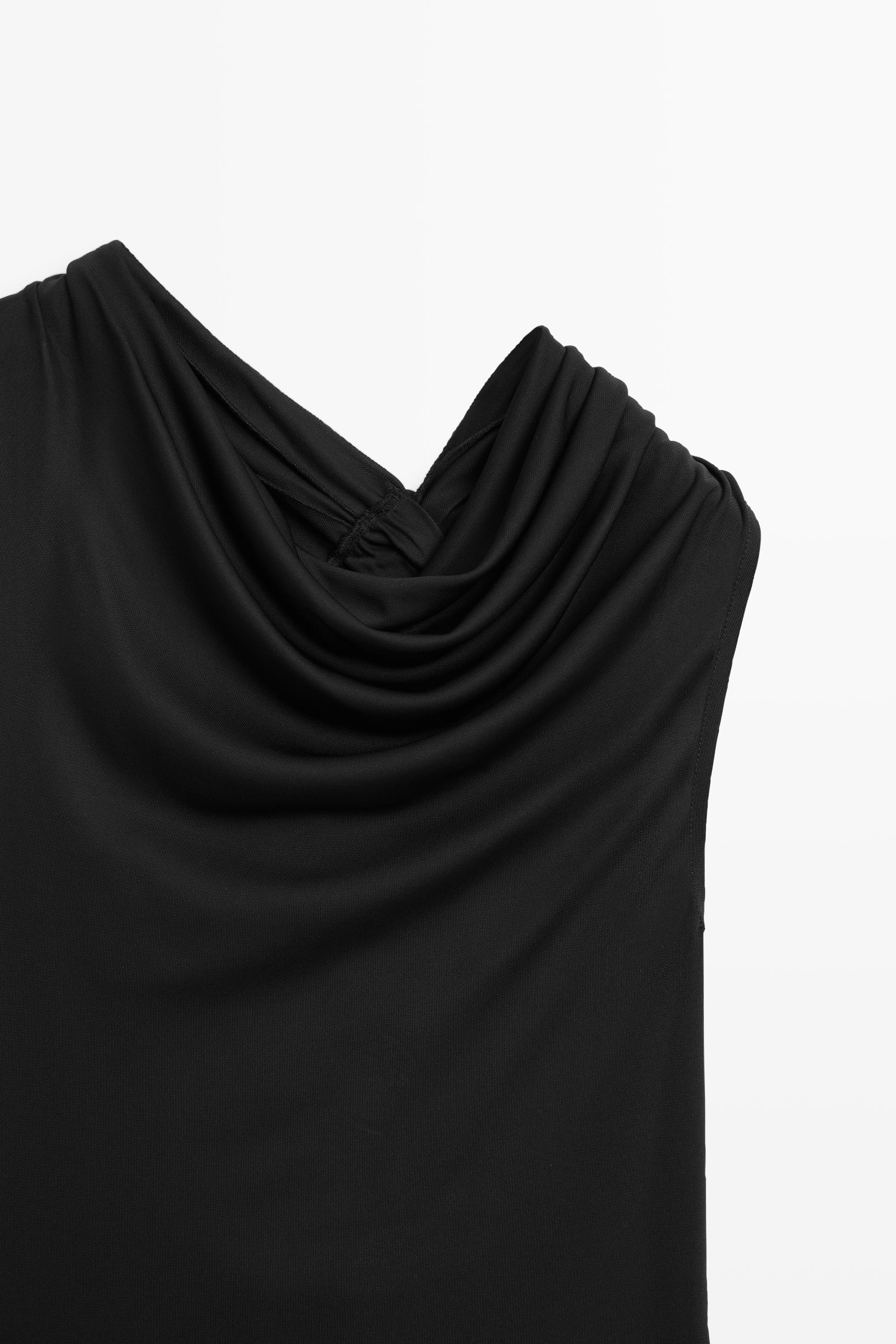 Flowing top with knot detail — BLACK