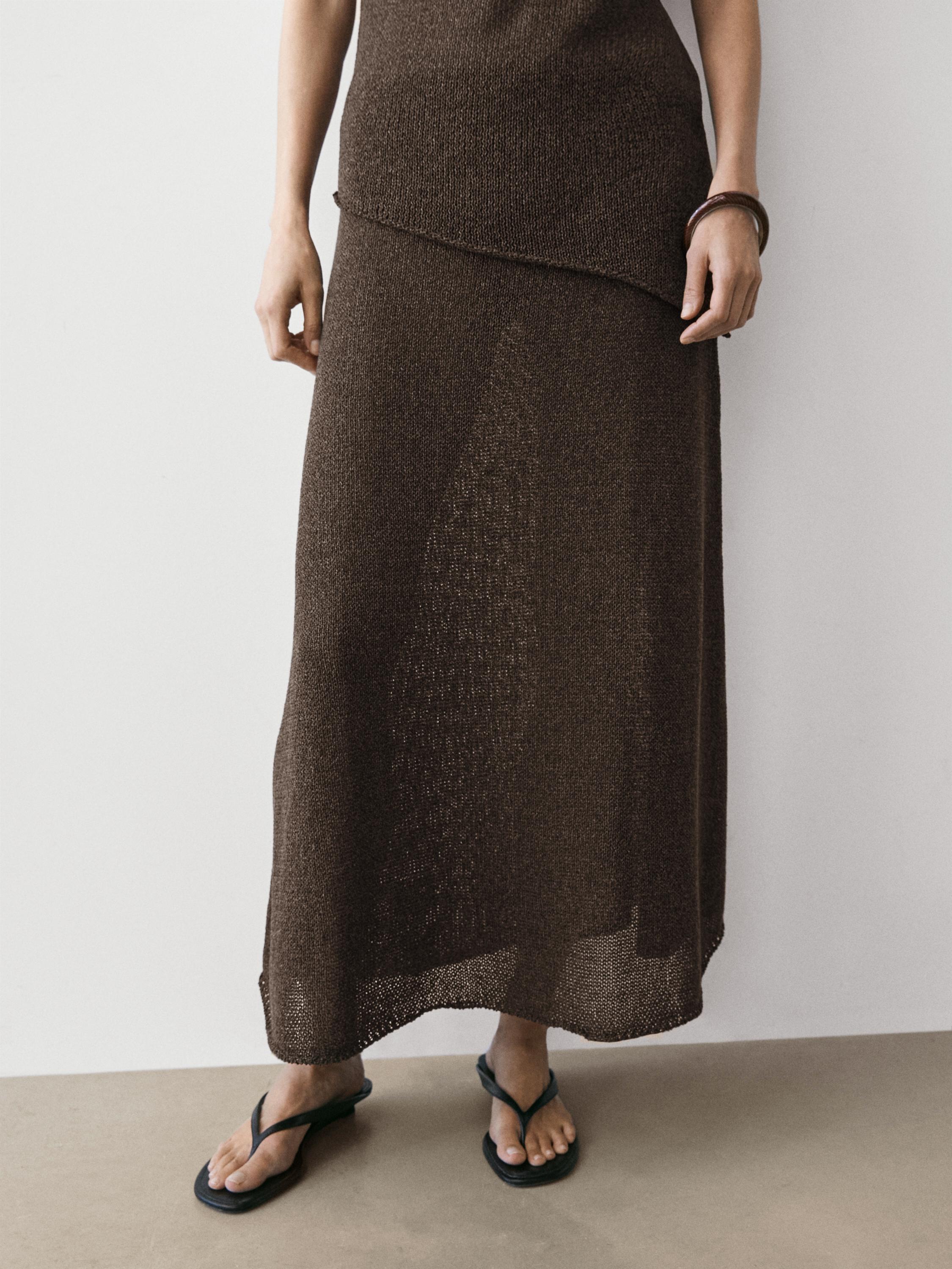 Asymmetric cowl neck top — Chocolate
