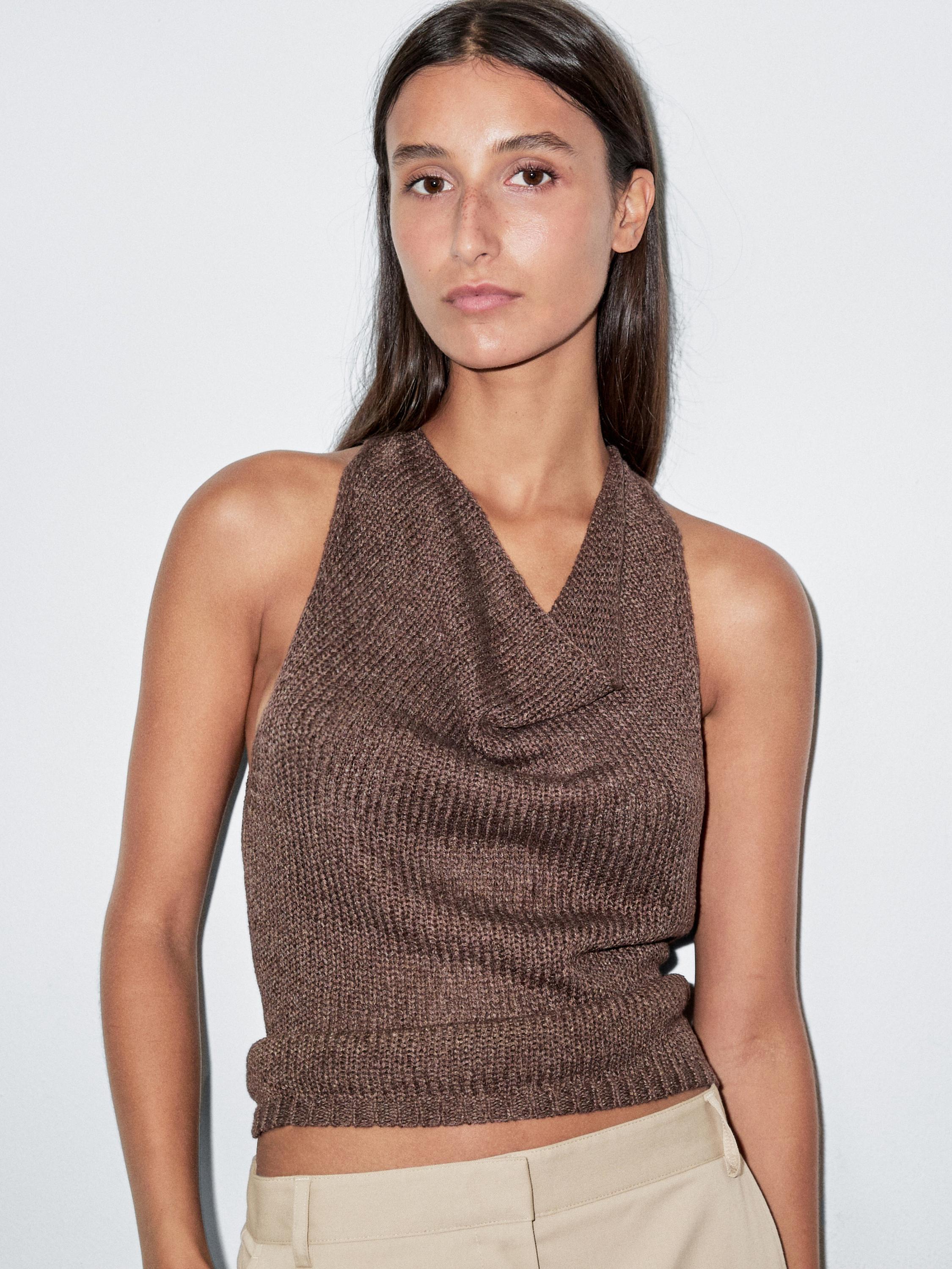 Pantalon straight en coton mélangé