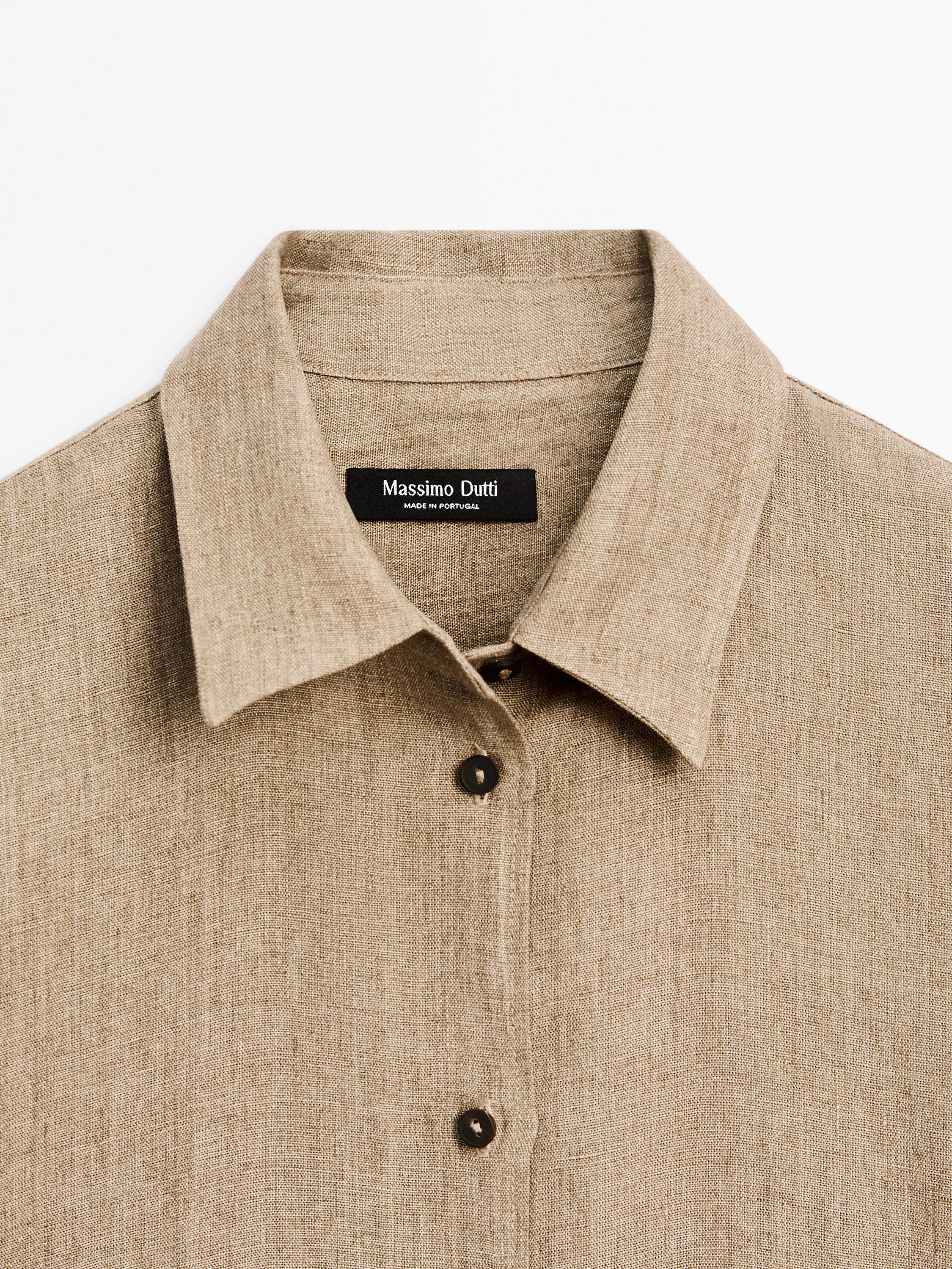 100% linen chambray shirt