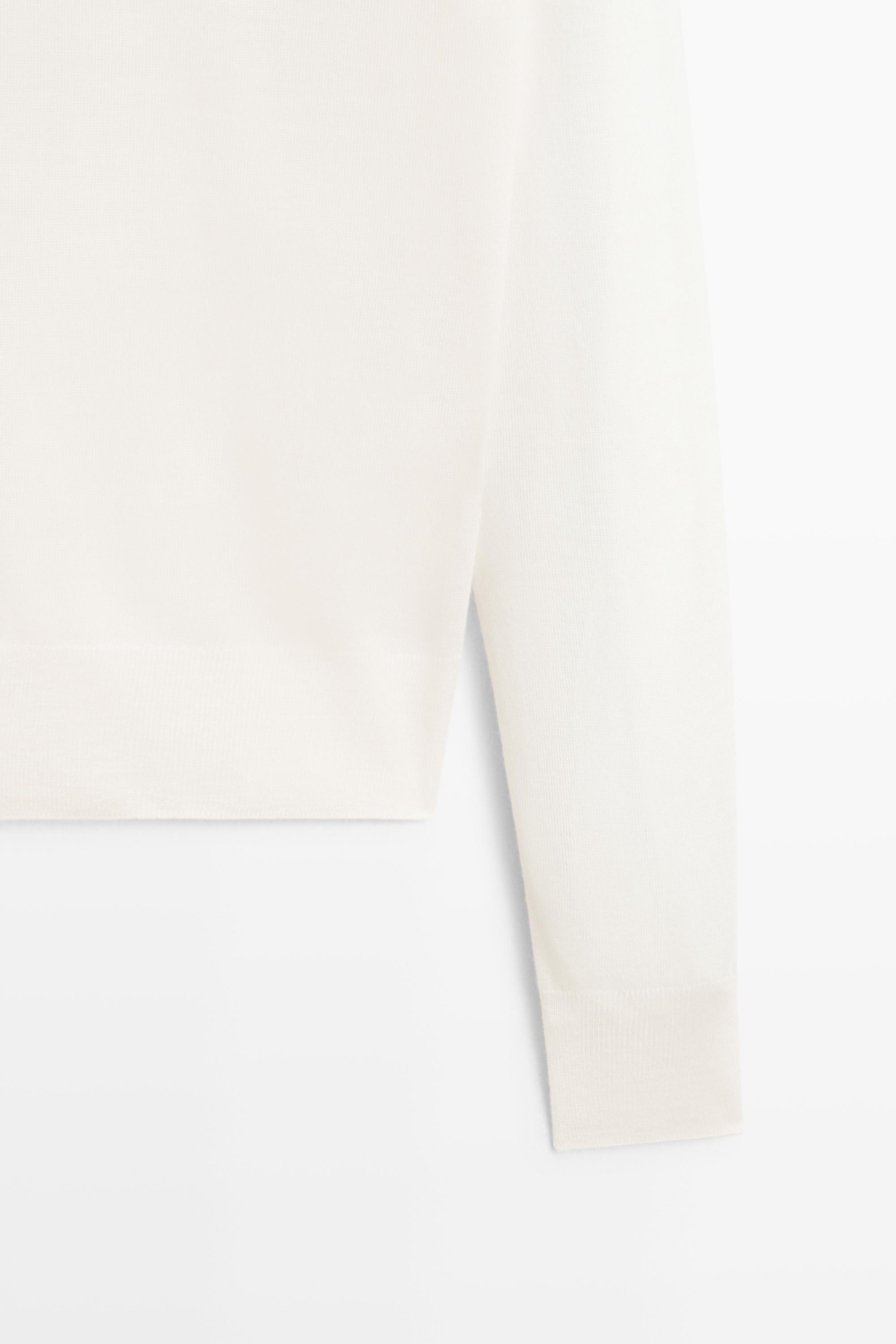 Massimo Dutti %100 yün bisiklet yaka triko kazak