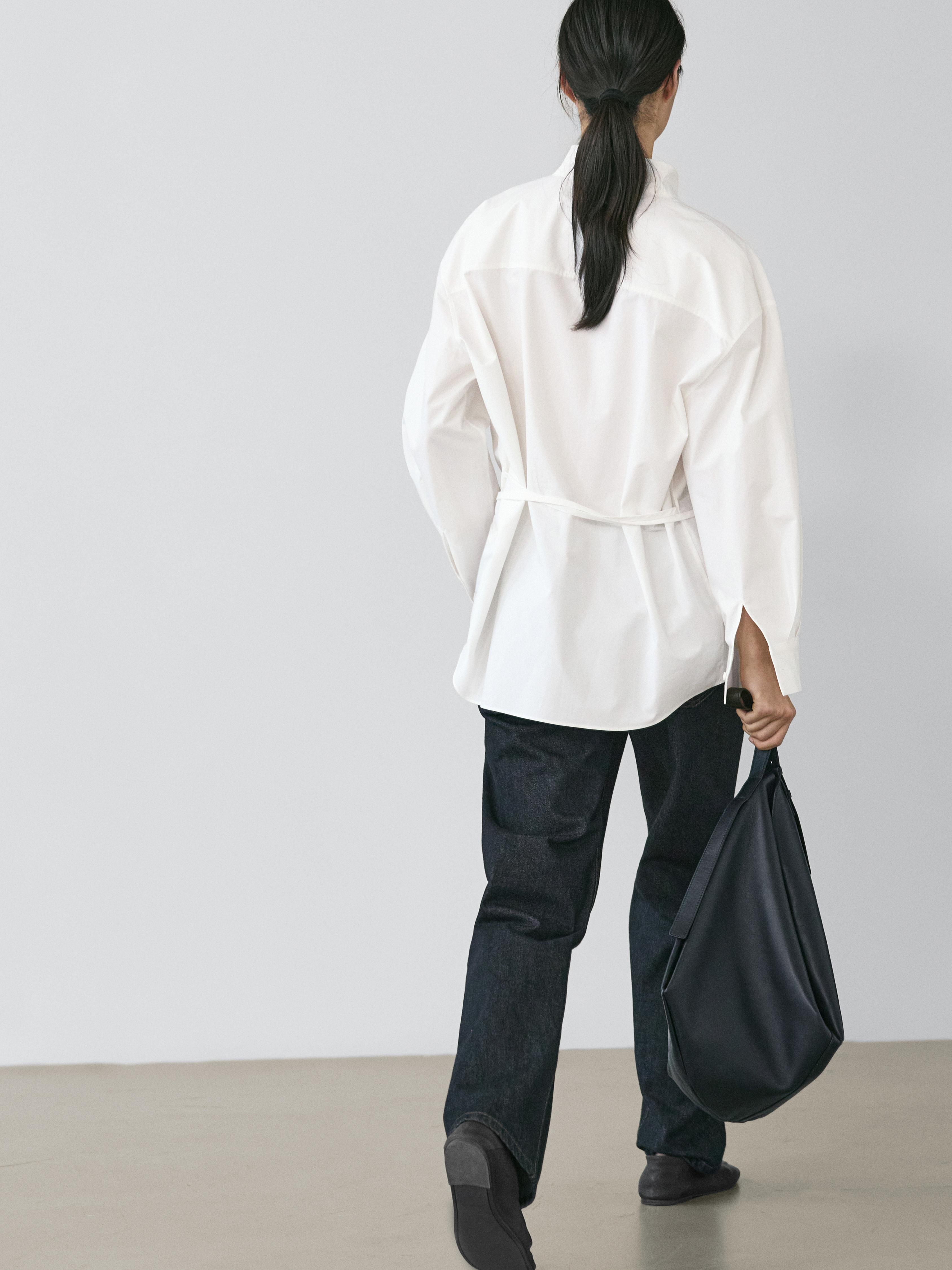 High-waist straight-leg comfort jeans — DARK BLUE