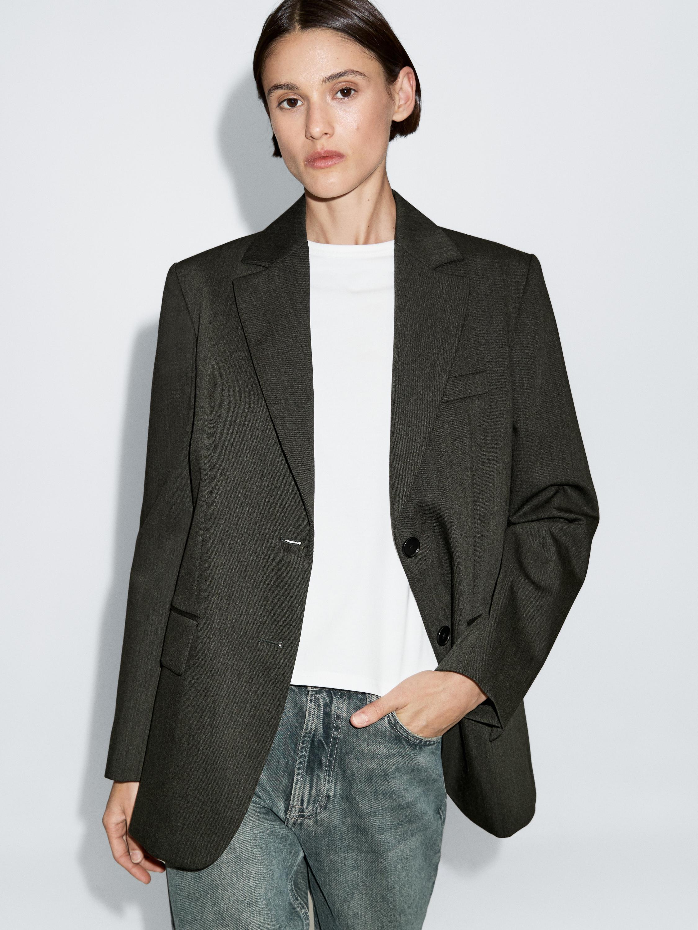100% wool two-button blazer