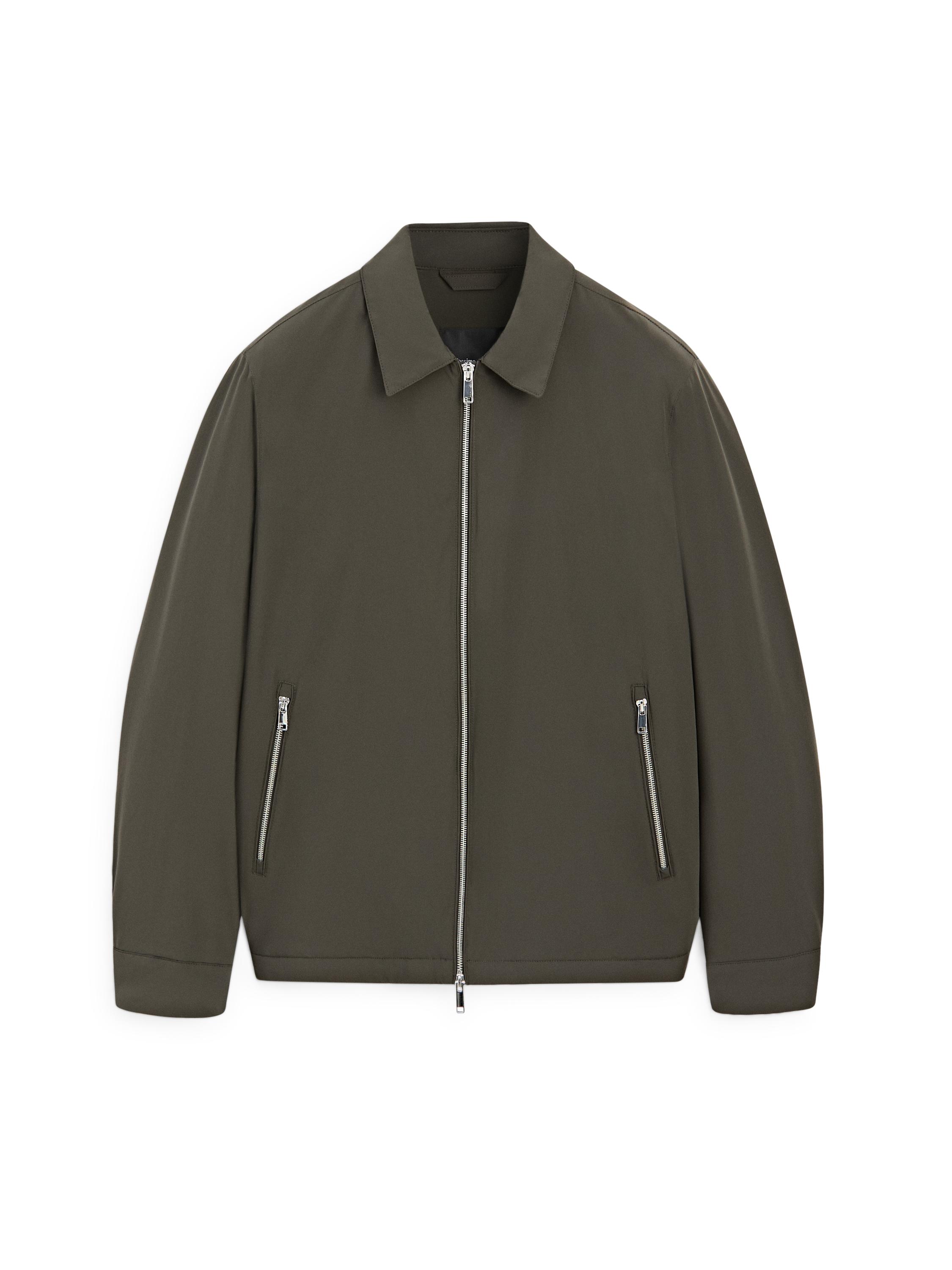 Short jacket with pocket details — KHAKI