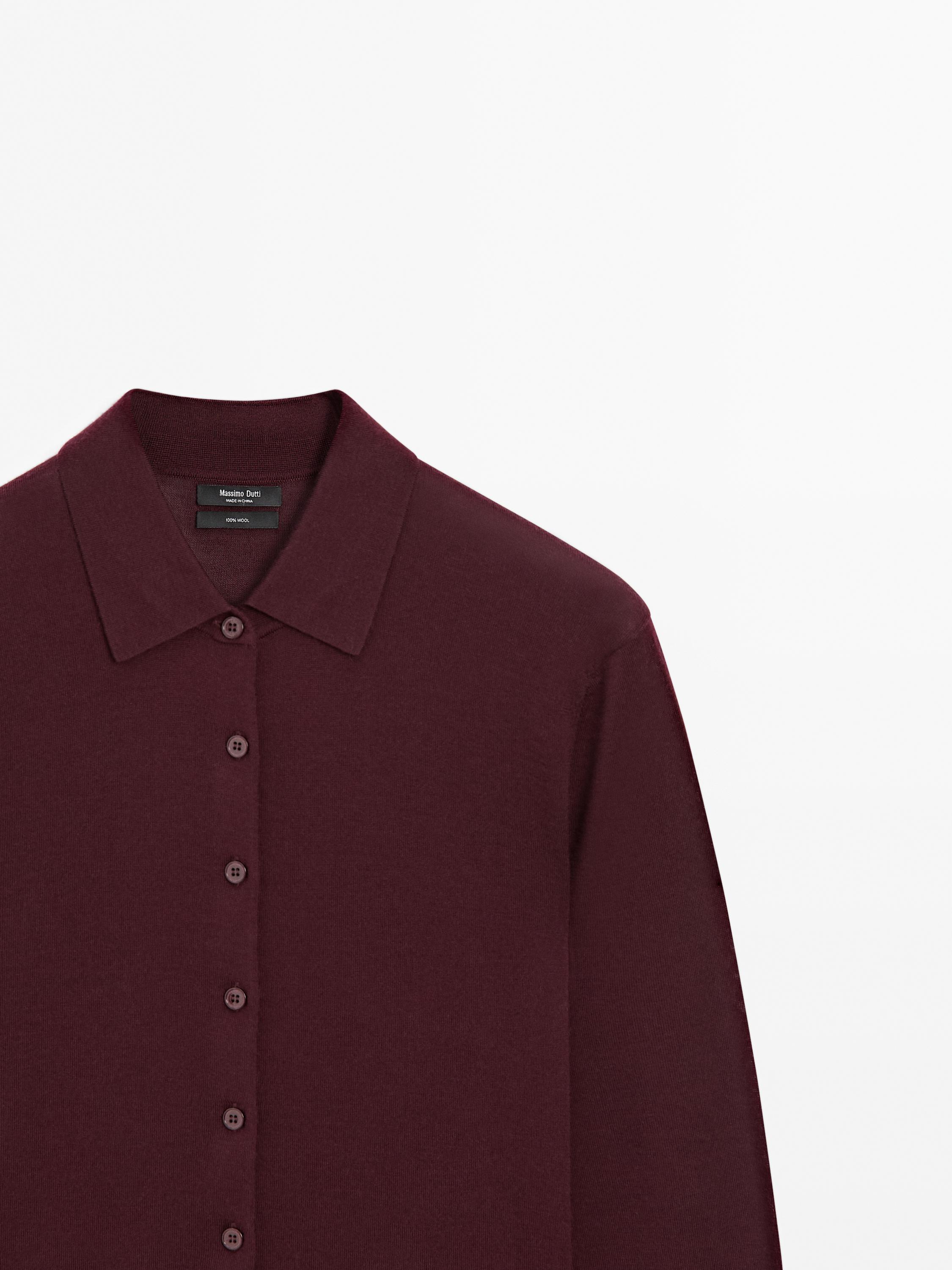 100% wool knit cardigan