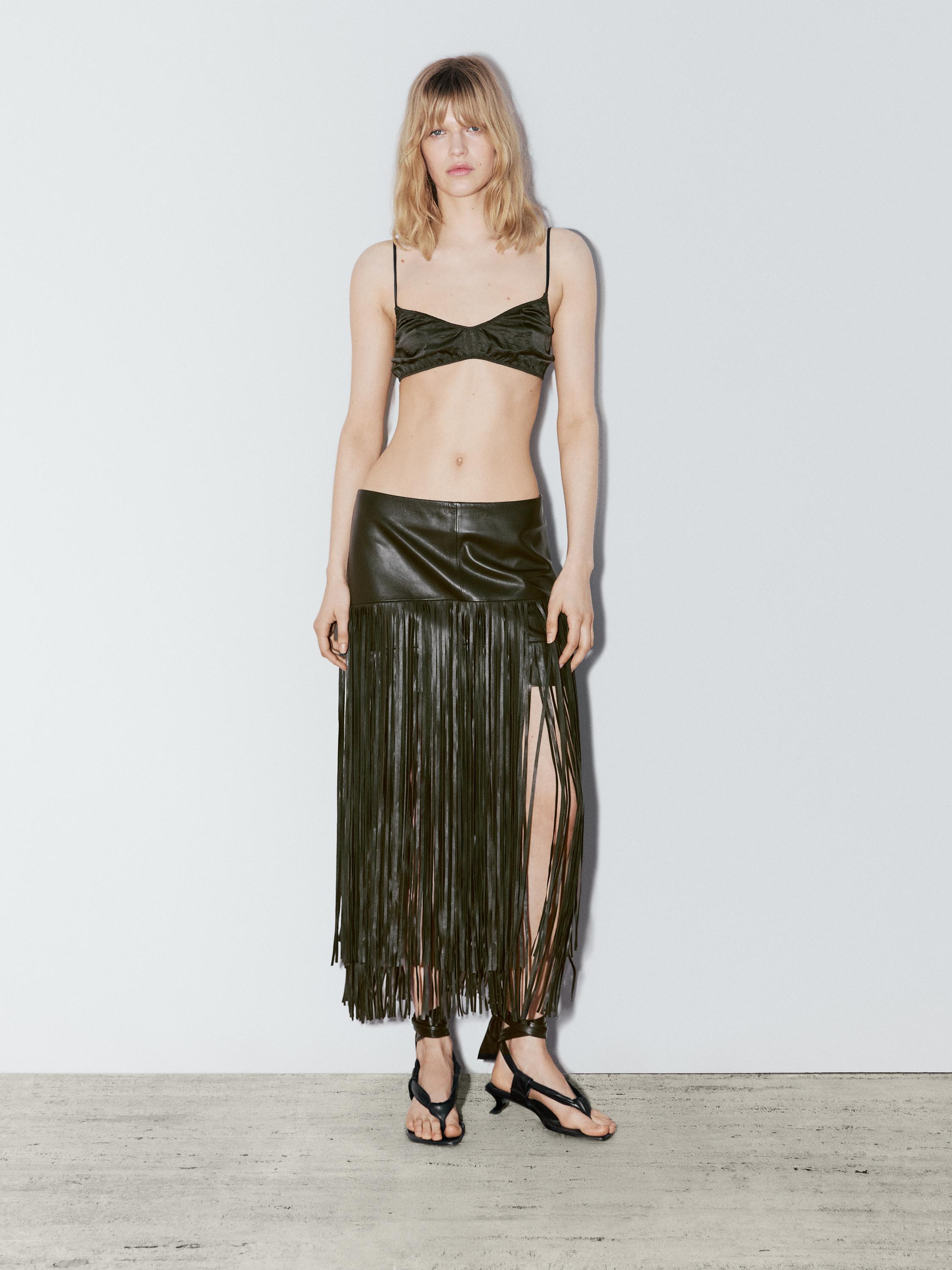 Satin triangle bra with elasticated detail - STUDIO