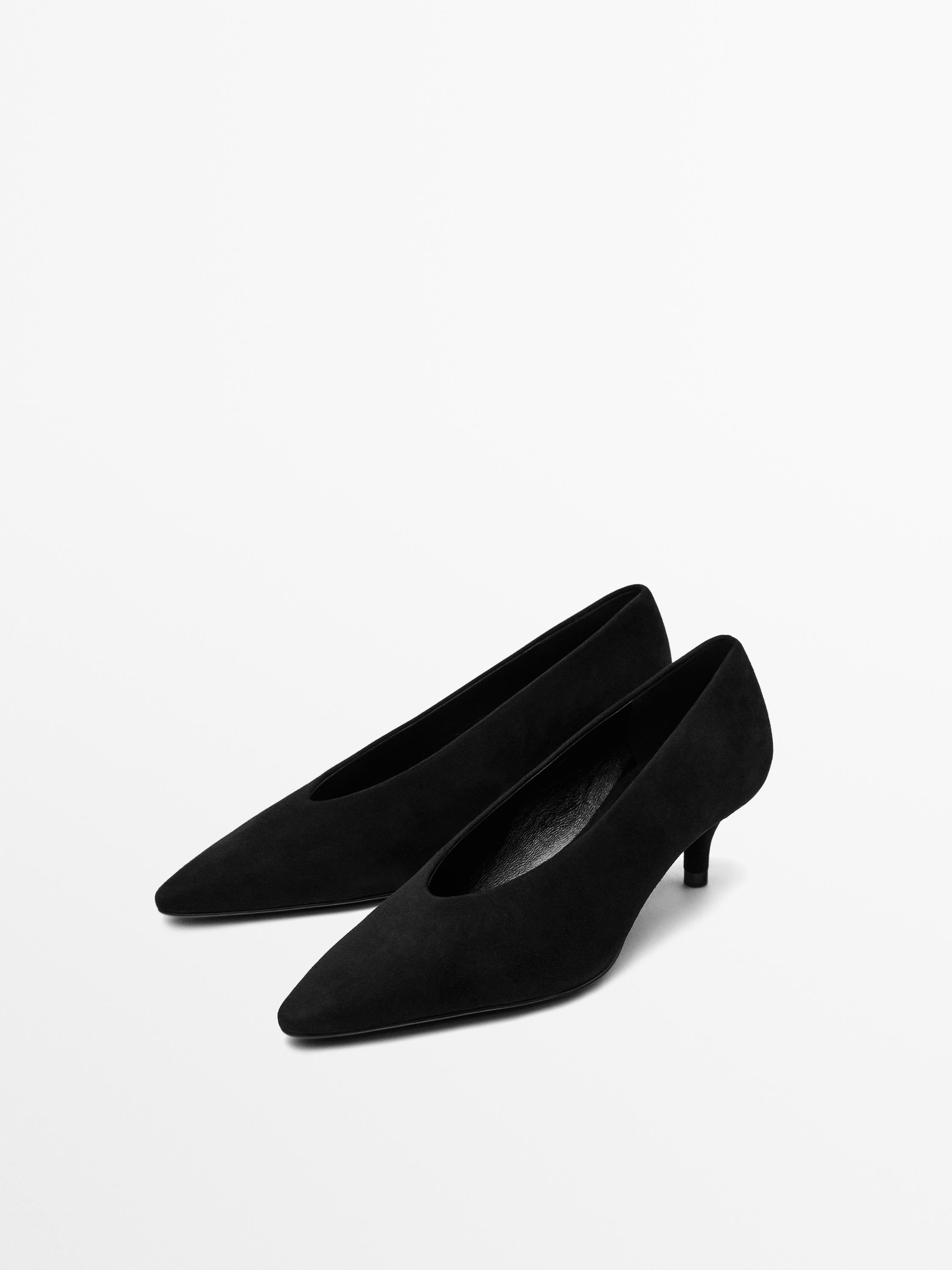 Suede high-heel shoes