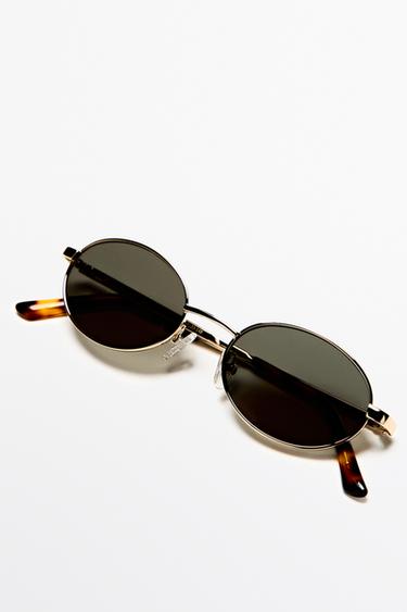 Oval metal sunglasses — GOLDEN 4