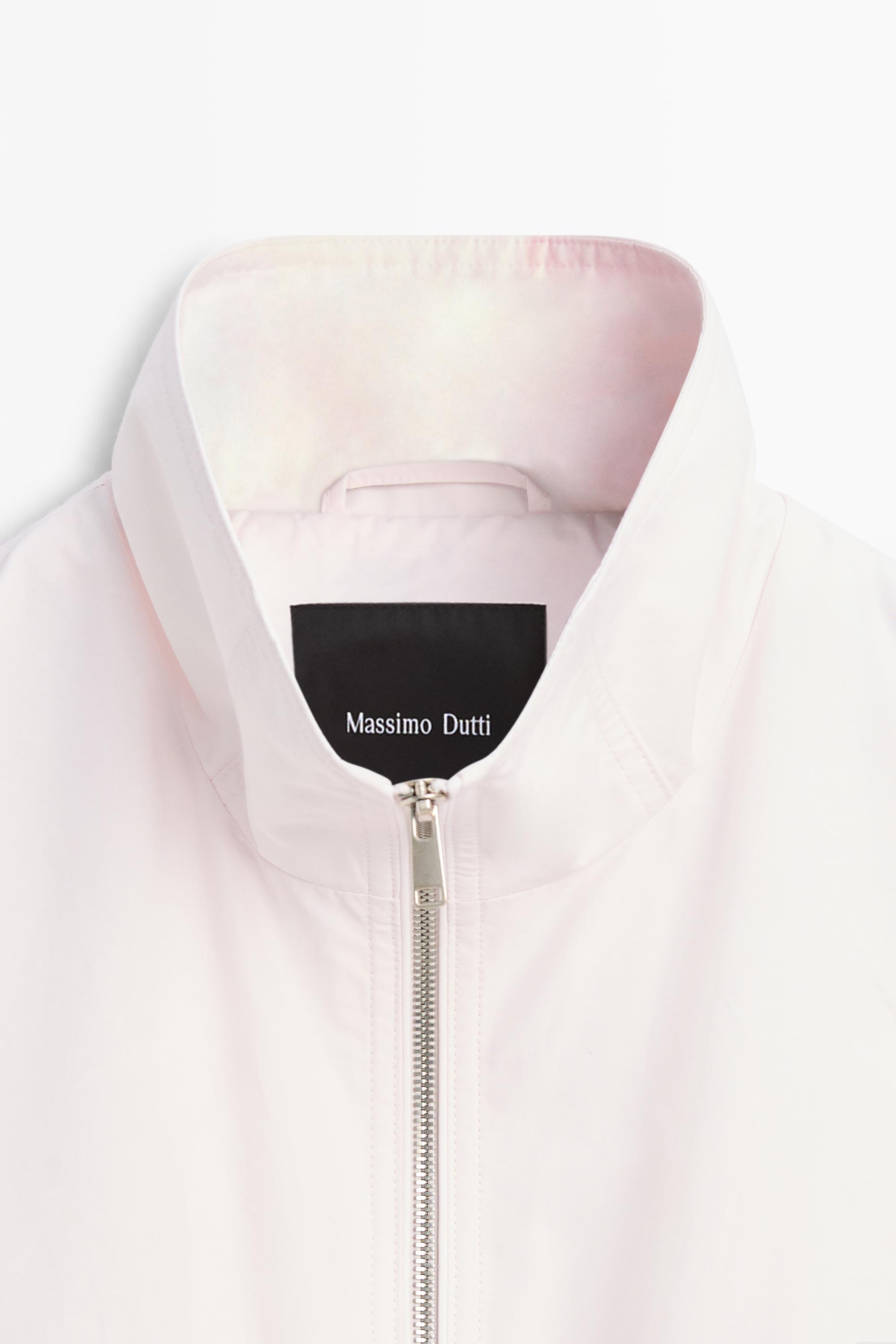 High-neck bomber jacket — ROSE PINK