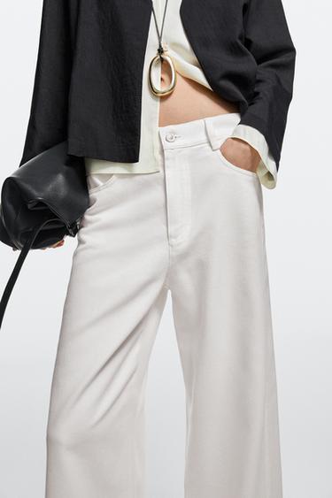 Flowy wide-leg jeans — WHITE 8