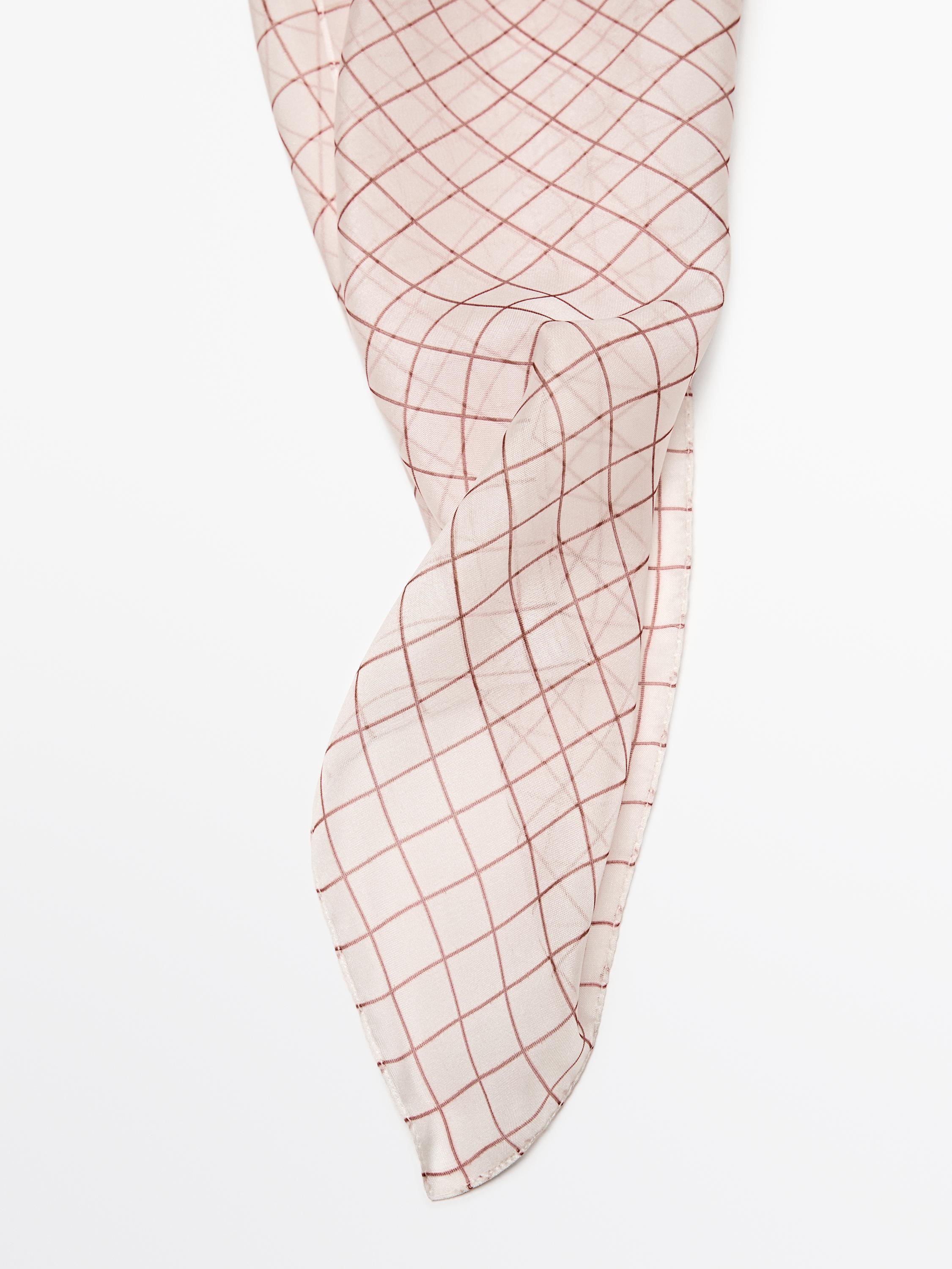 100% silk check pocket square