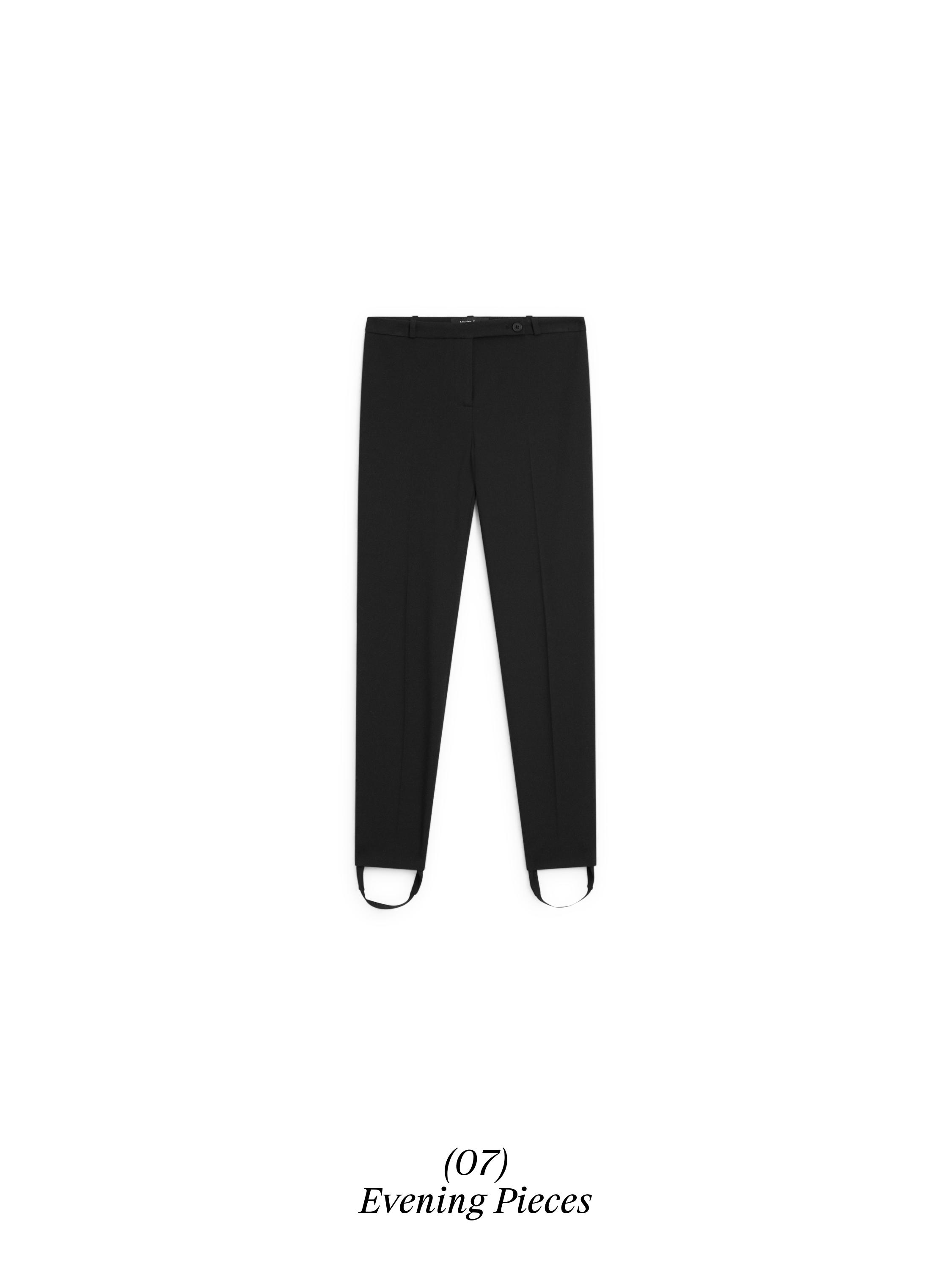 Pants with elasticated hems — BLACK