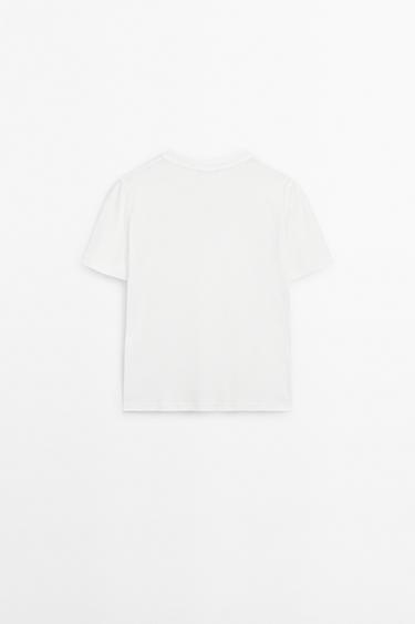 100% cotton interlock V-neck T-shirt — WHITE 7