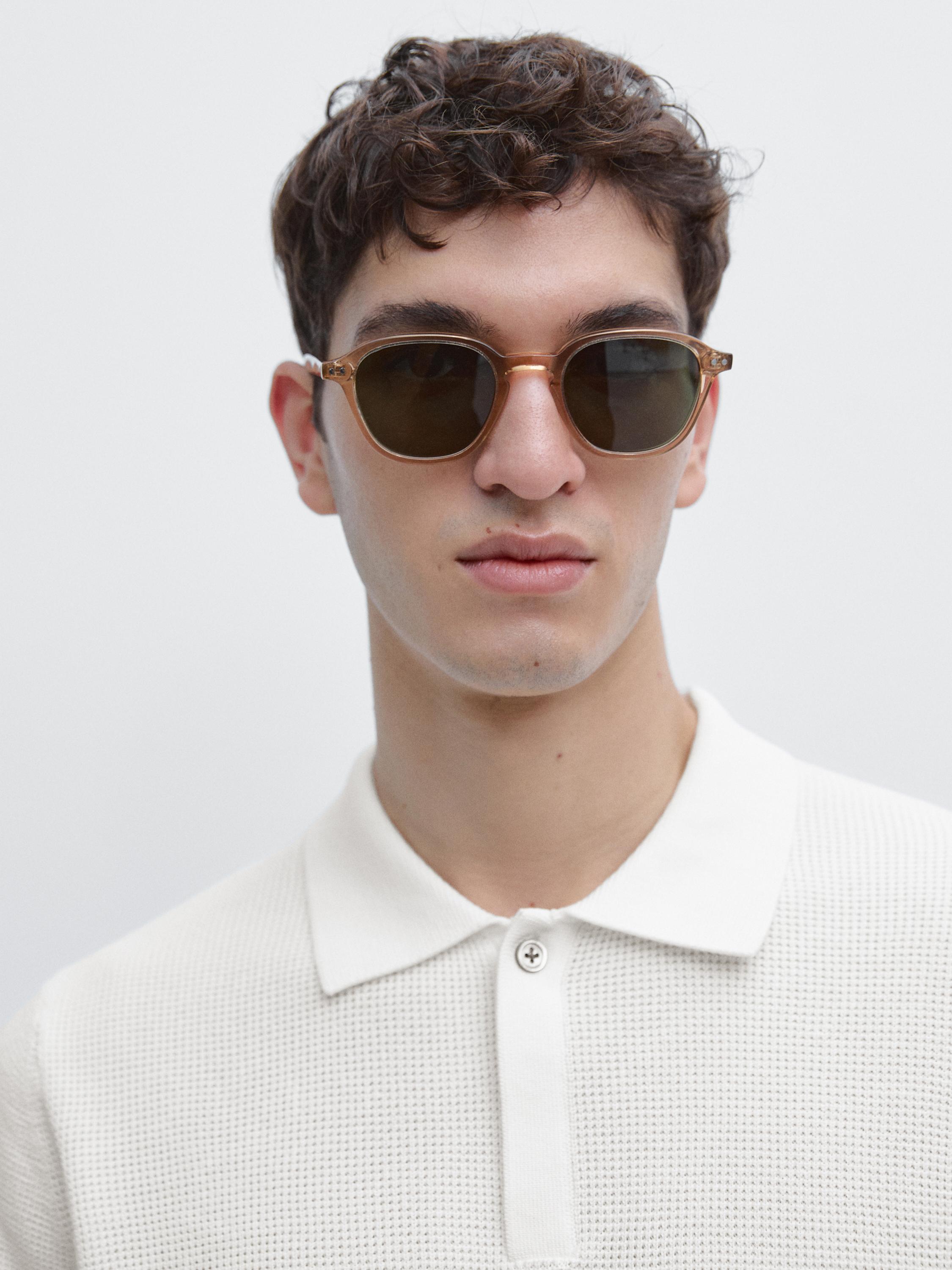 Textured cotton knit polo shirt — WHITE
