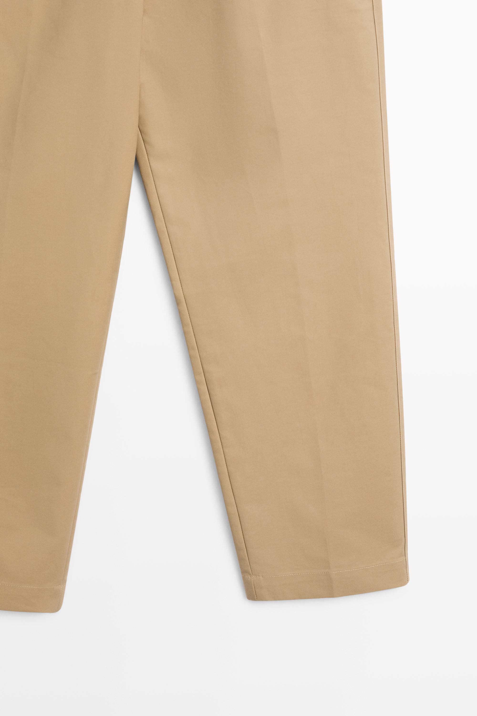 Adjustable tab trousers - STUDIO — CAMEL