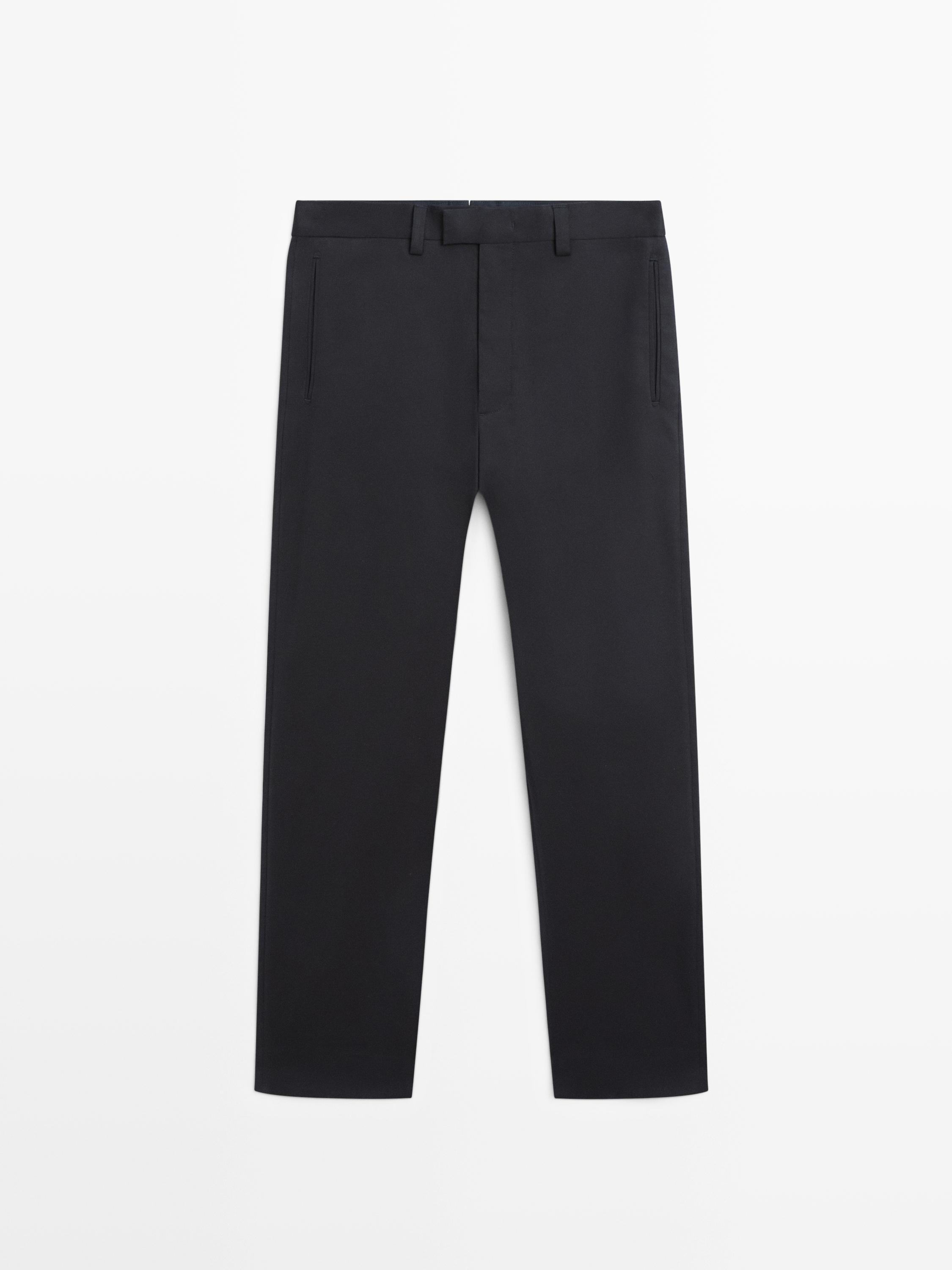 Tailored fit barrel trousers — DARK BLUE