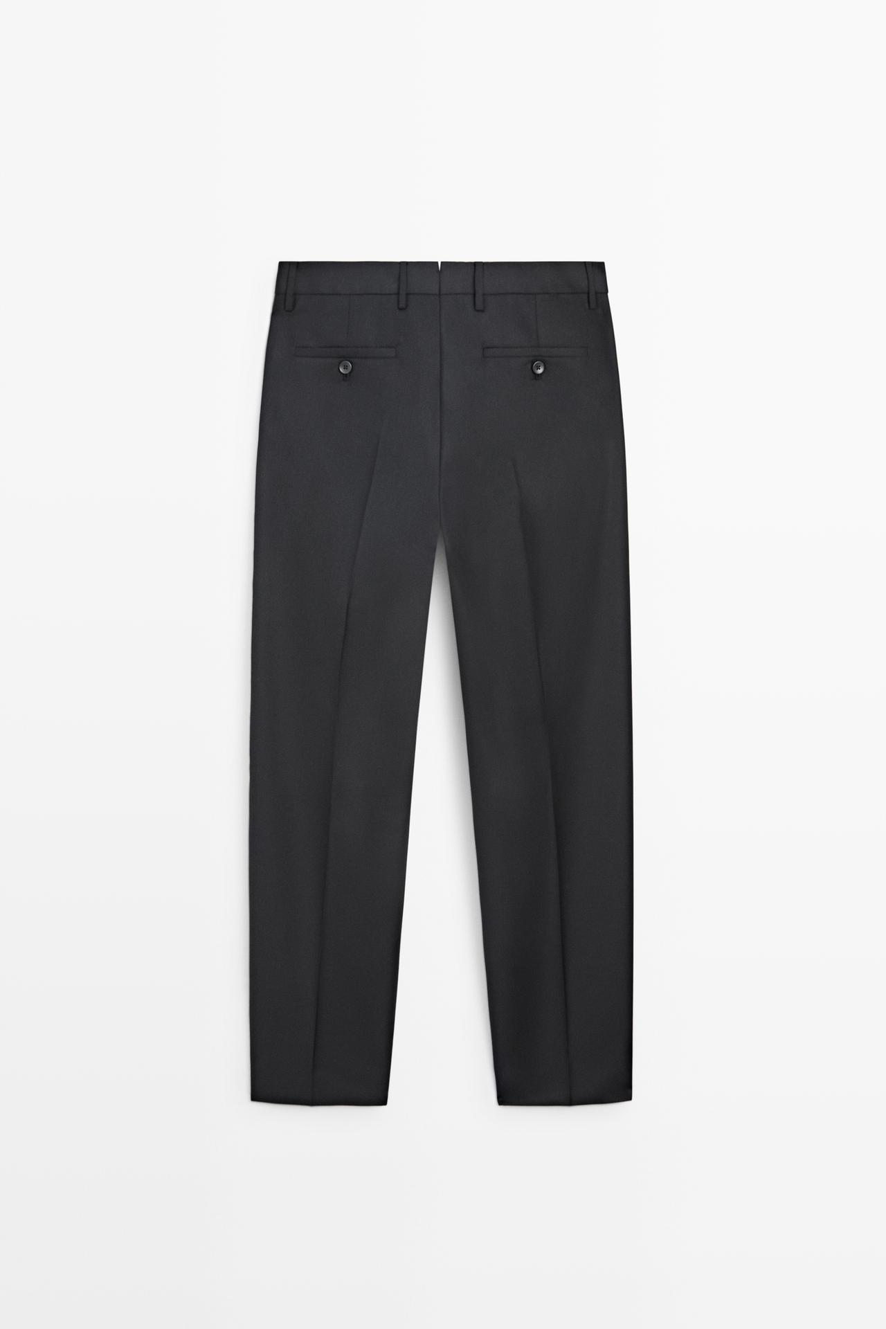 100% wool suit pants — CHARCOAL