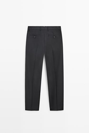 100% wool suit pants — CHARCOAL 6