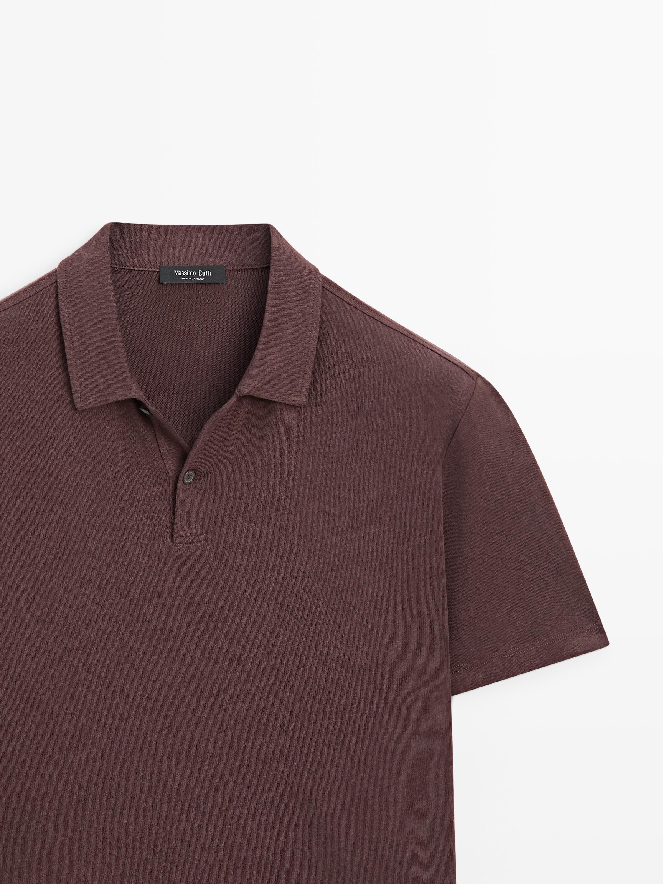 Polo manches courtes lin coton