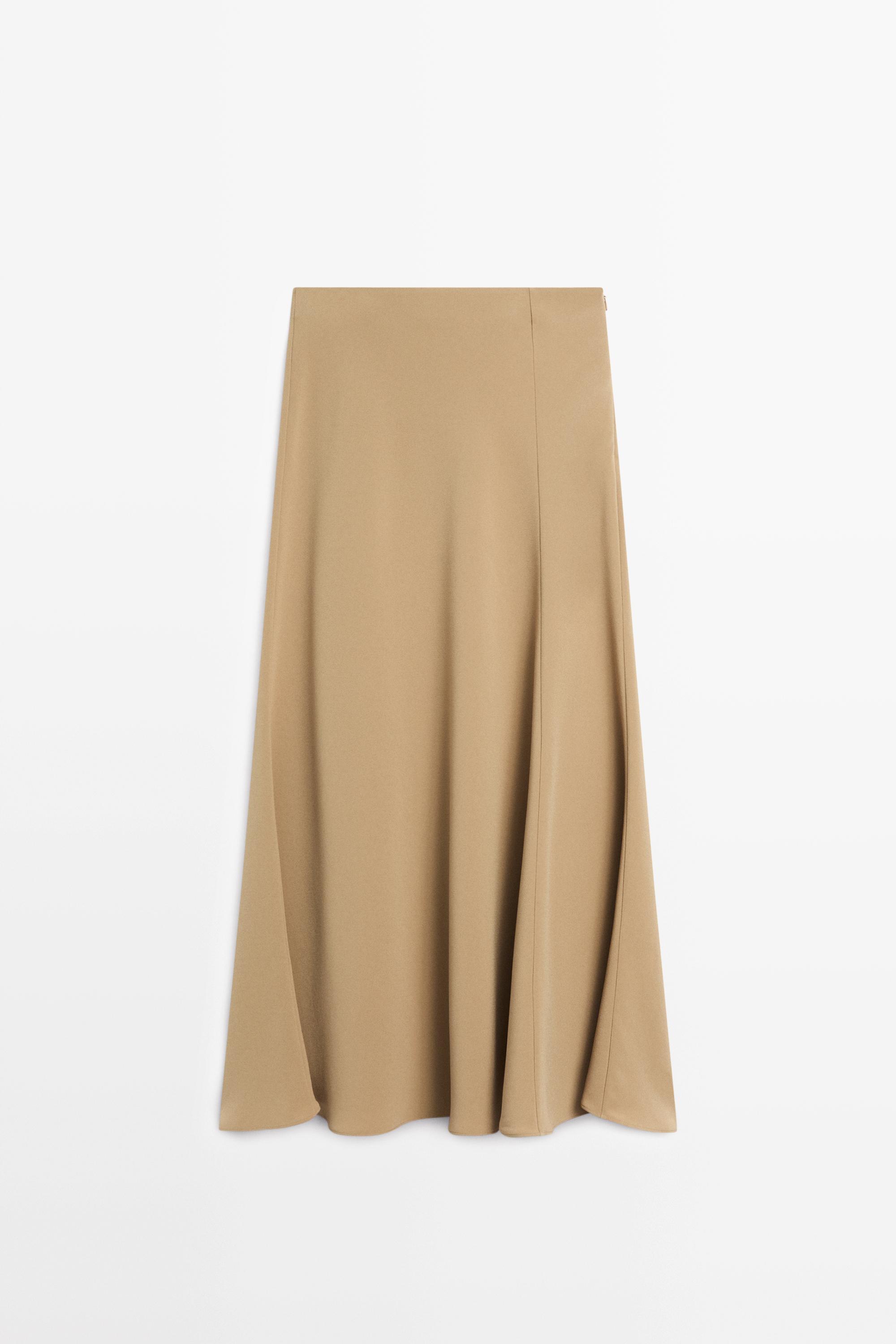 Flowing flared midi skirt - STUDIO