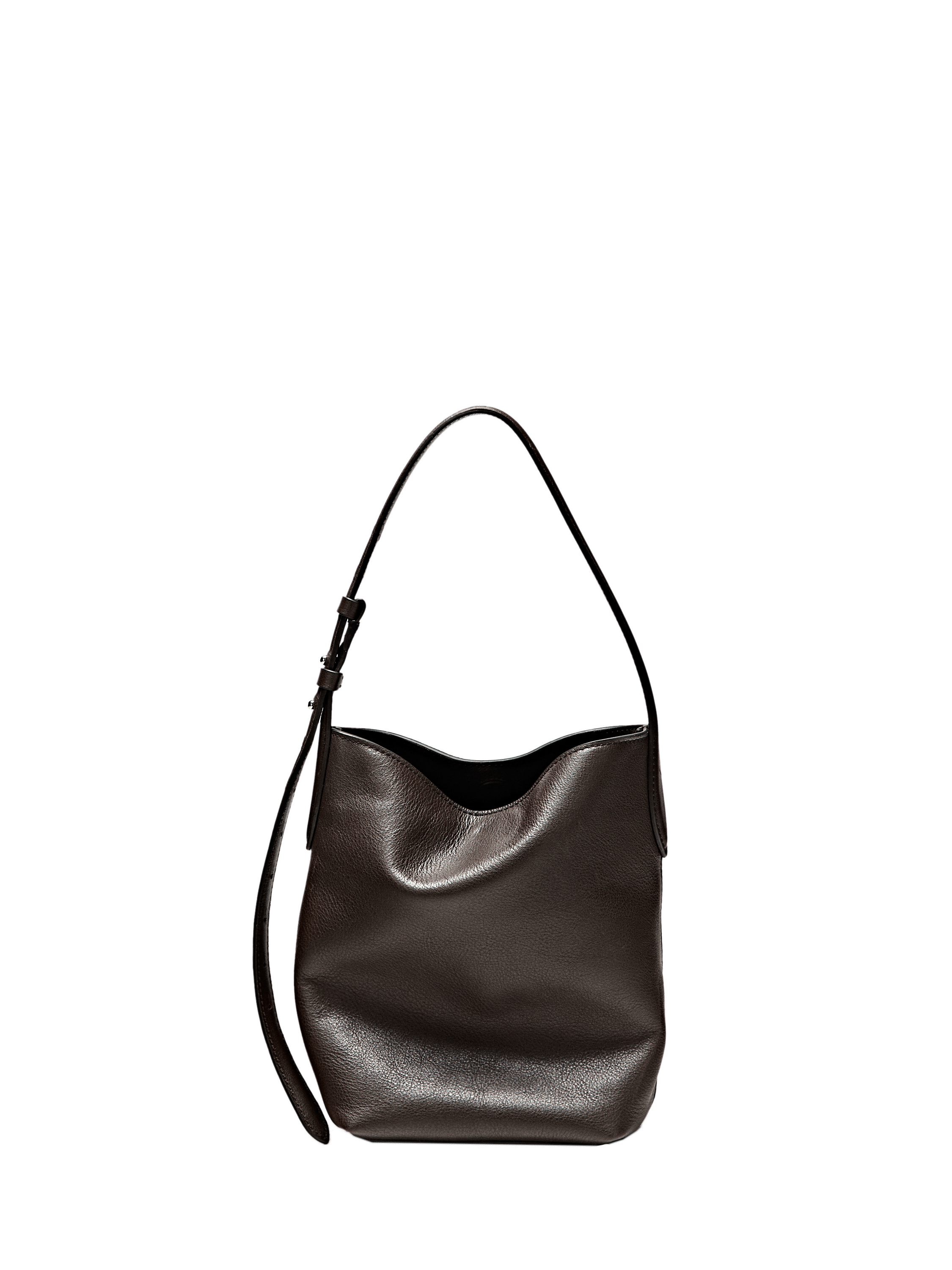 Nappa leather mini bucket bag