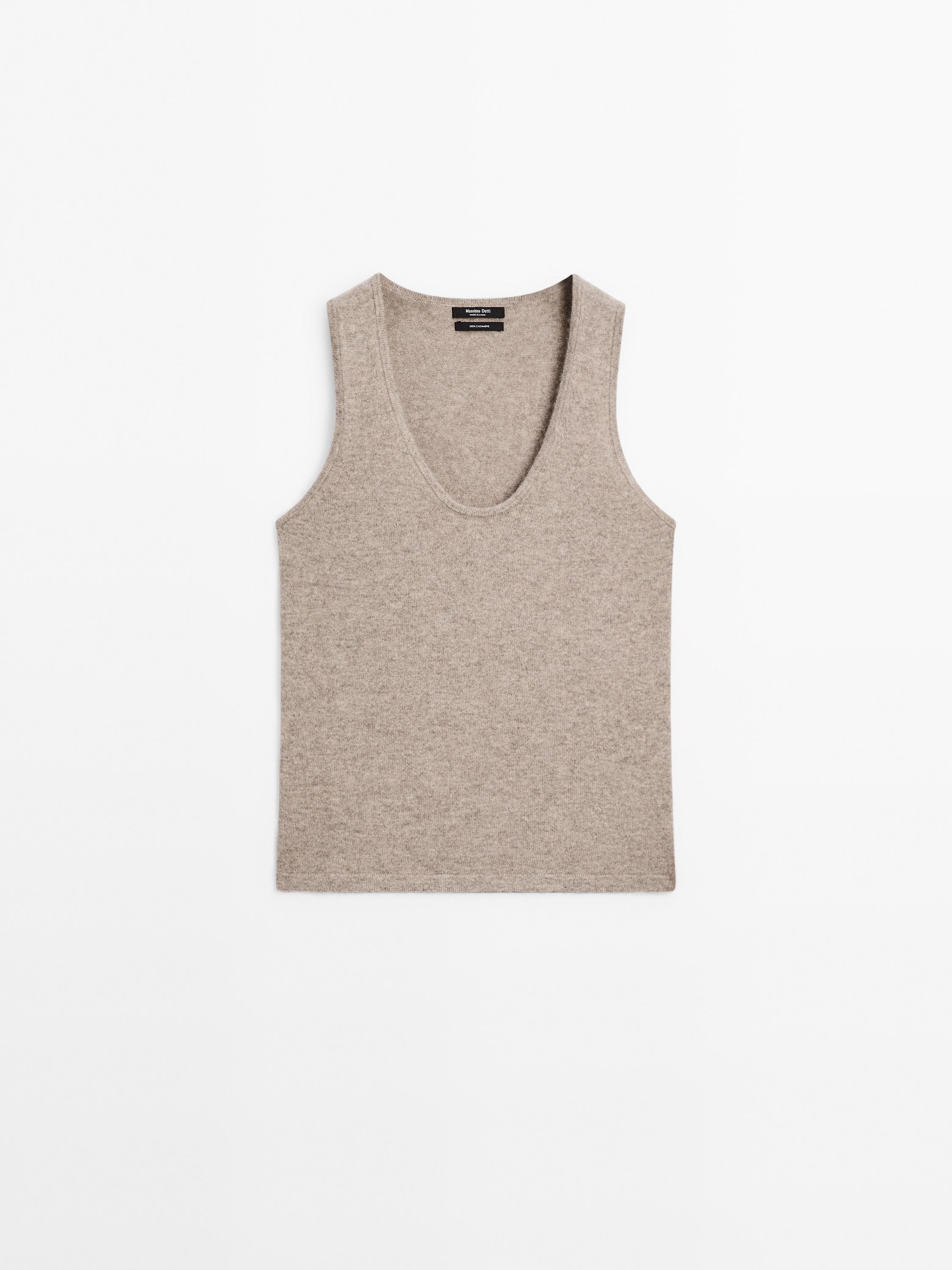 Round neck cashmere top